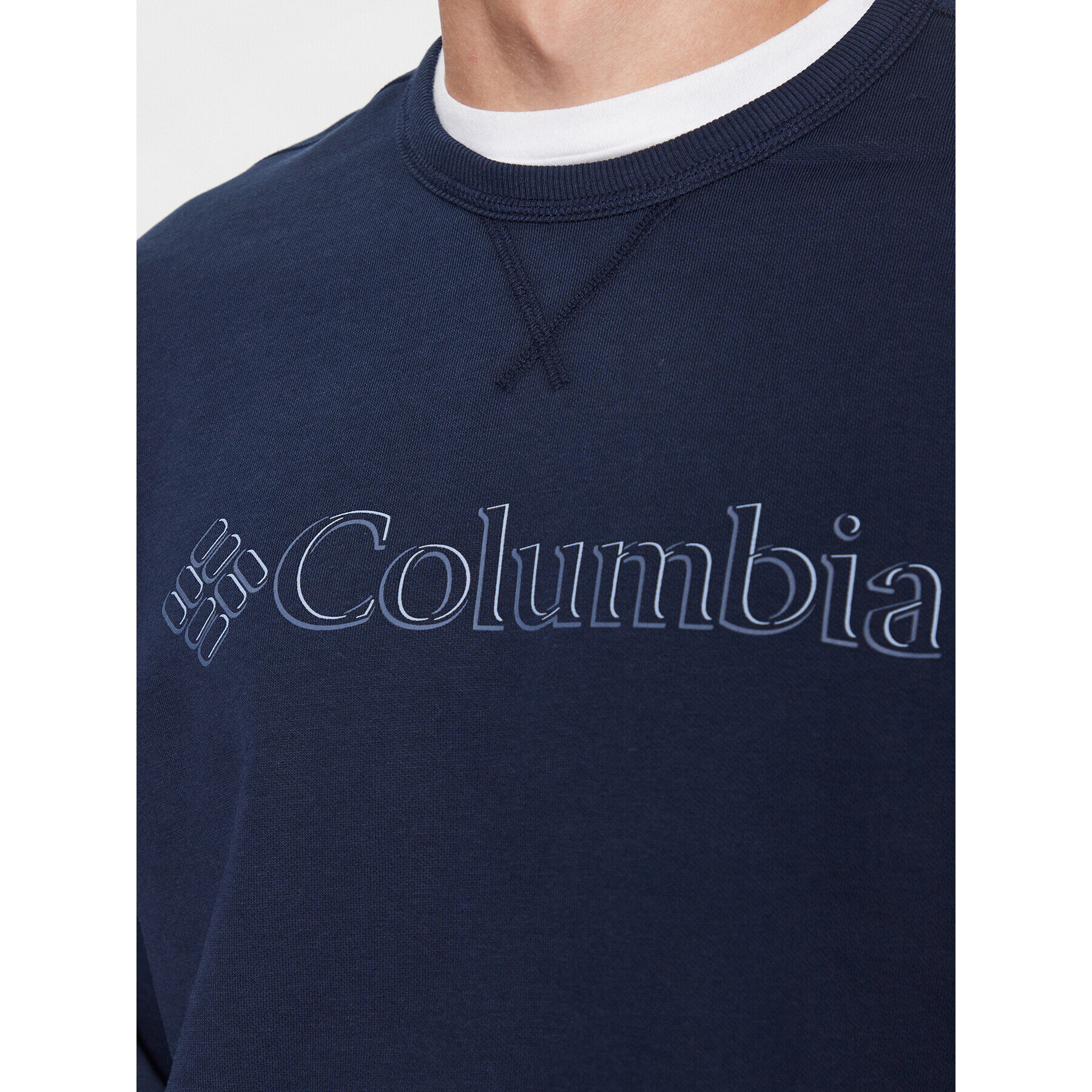 Columbia Суитшърт M Logo Fleece Crew Син Regular Fit - Pepit.bg