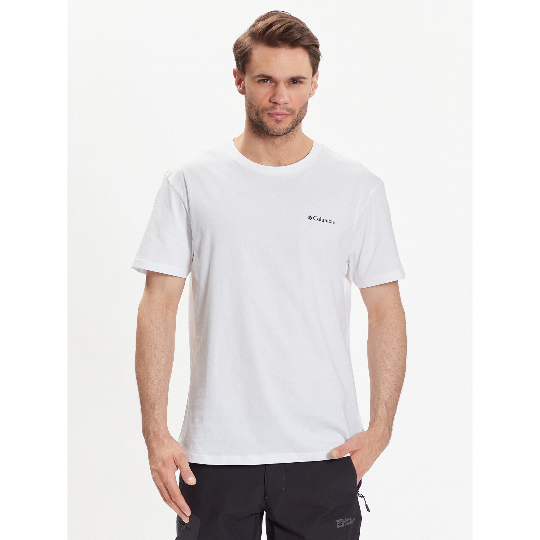 Columbia Тишърт Basic Logo 1680053 Бял Regular Fit - Pepit.bg