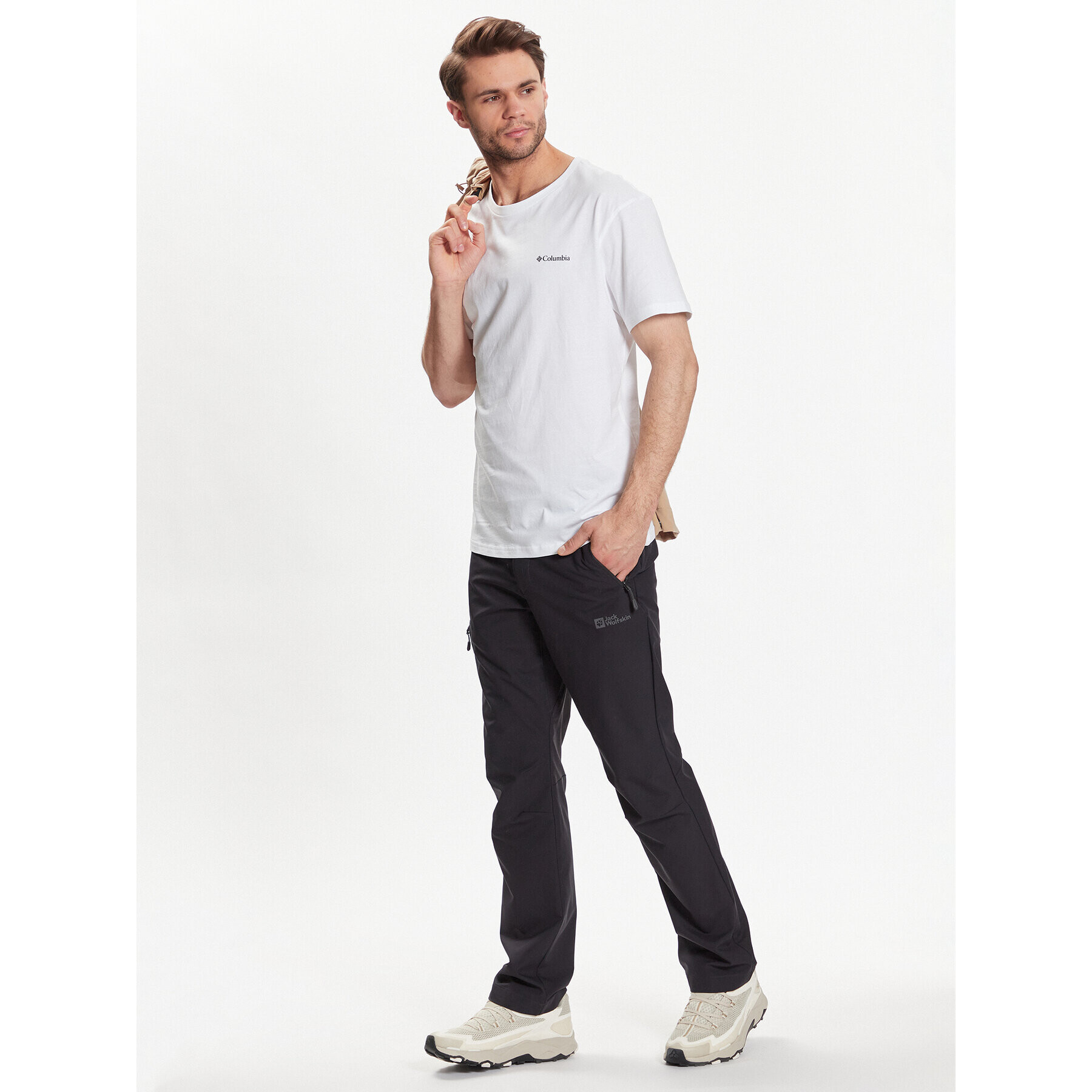 Columbia Тишърт Basic Logo 1680053 Бял Regular Fit - Pepit.bg