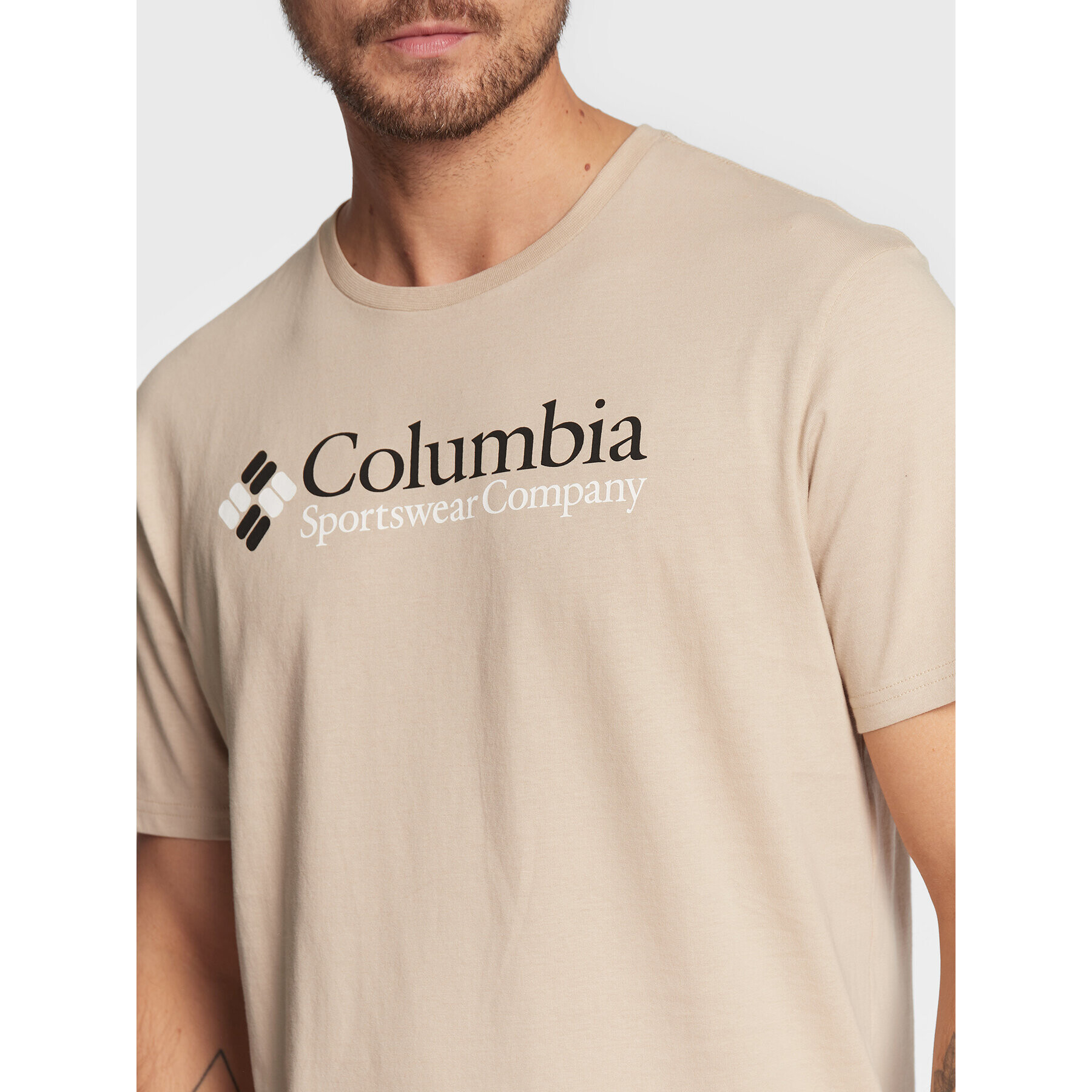 Columbia Тишърт Csc Basic Logo 1680053 Бежов Regular Fit - Pepit.bg