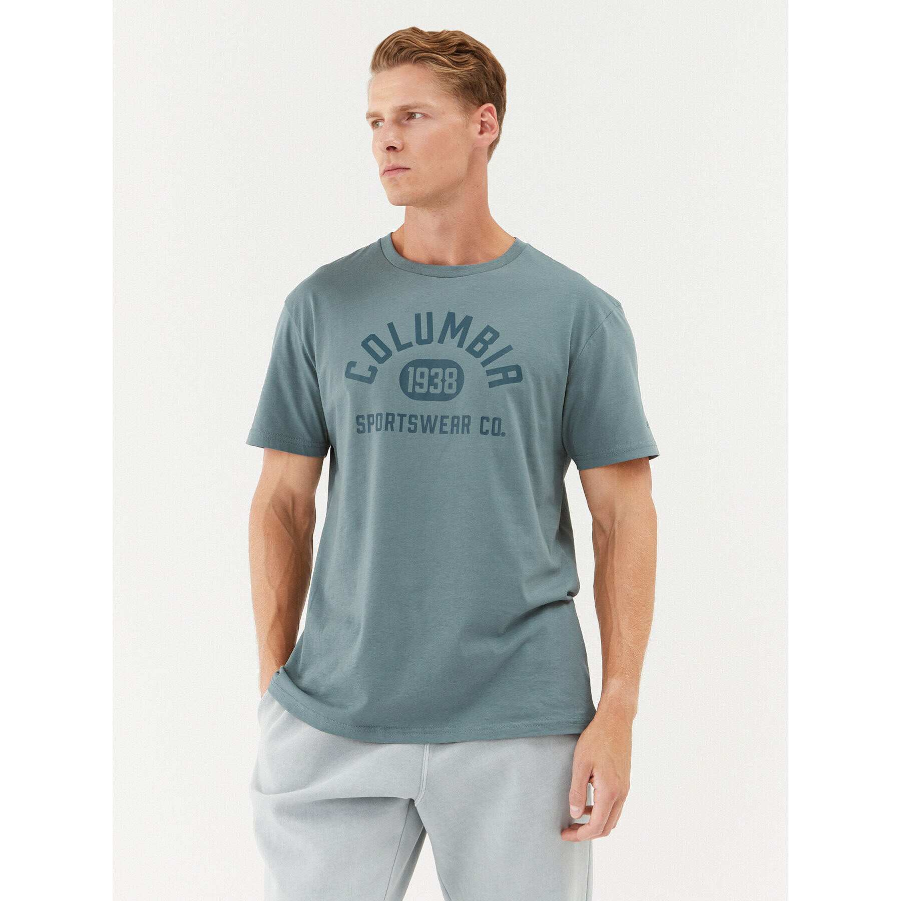 Columbia Тишърт CSC Basic Logo™ Short Sleeve Зелен Regular Fit - Pepit.bg