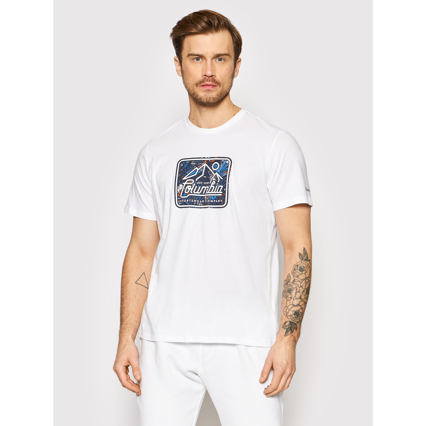 Columbia Тишърт Rapid Ridge 1888813 Бял Regular Fit - Pepit.bg