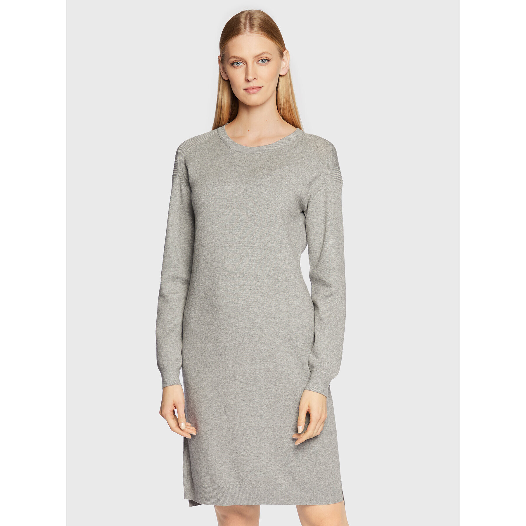 Comma Плетена рокля 2121727 Сив Regular Fit - Pepit.bg