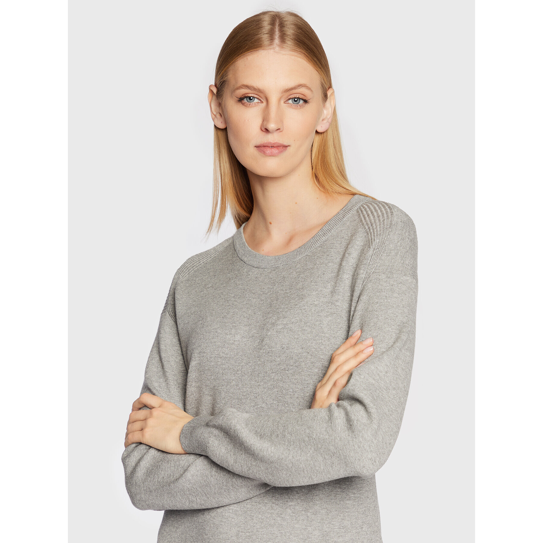 Comma Плетена рокля 2121727 Сив Regular Fit - Pepit.bg