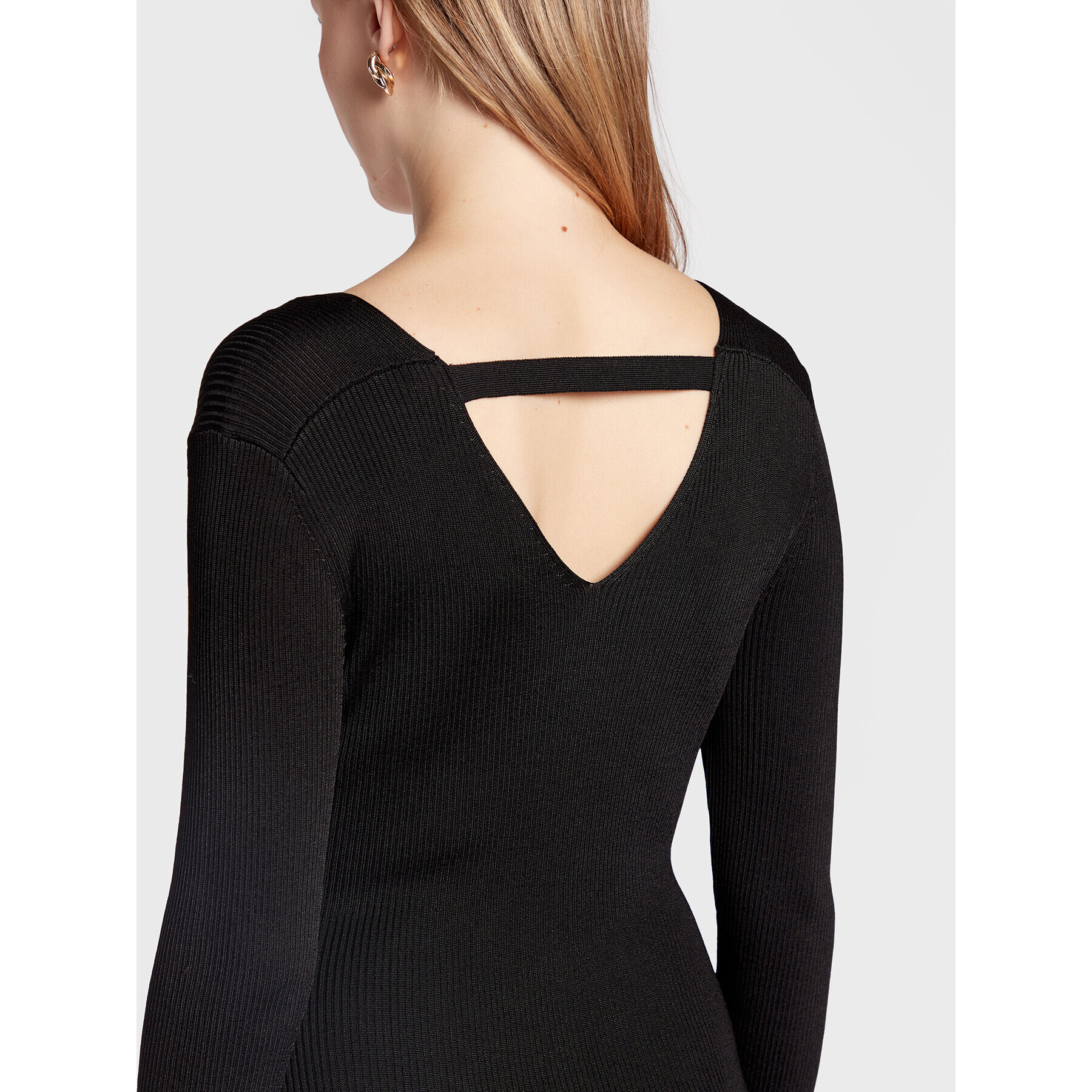Comma Плетена рокля 2123288 Черен Slim Fit - Pepit.bg