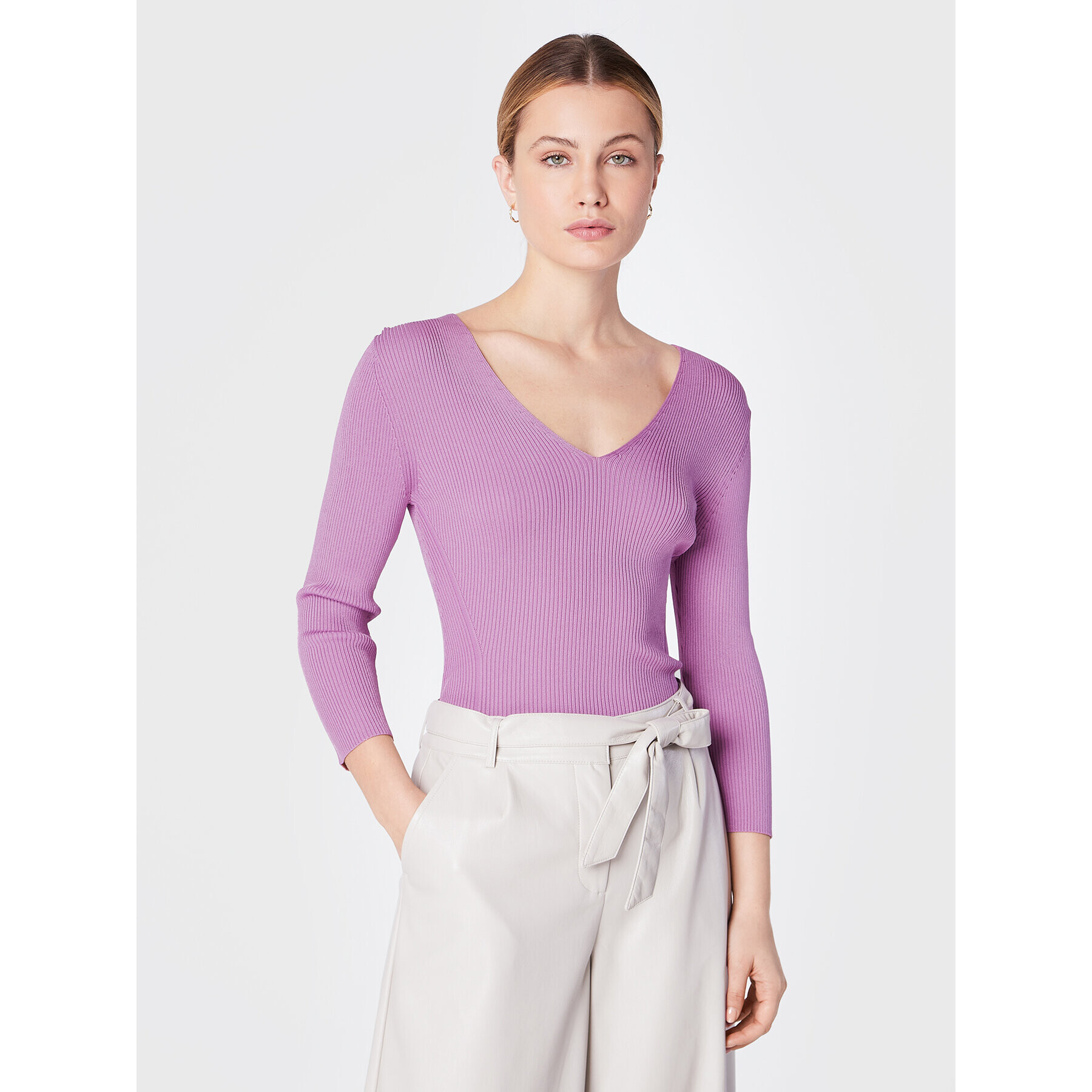 Comma Пуловер 2119953 Виолетов Slim Fit - Pepit.bg
