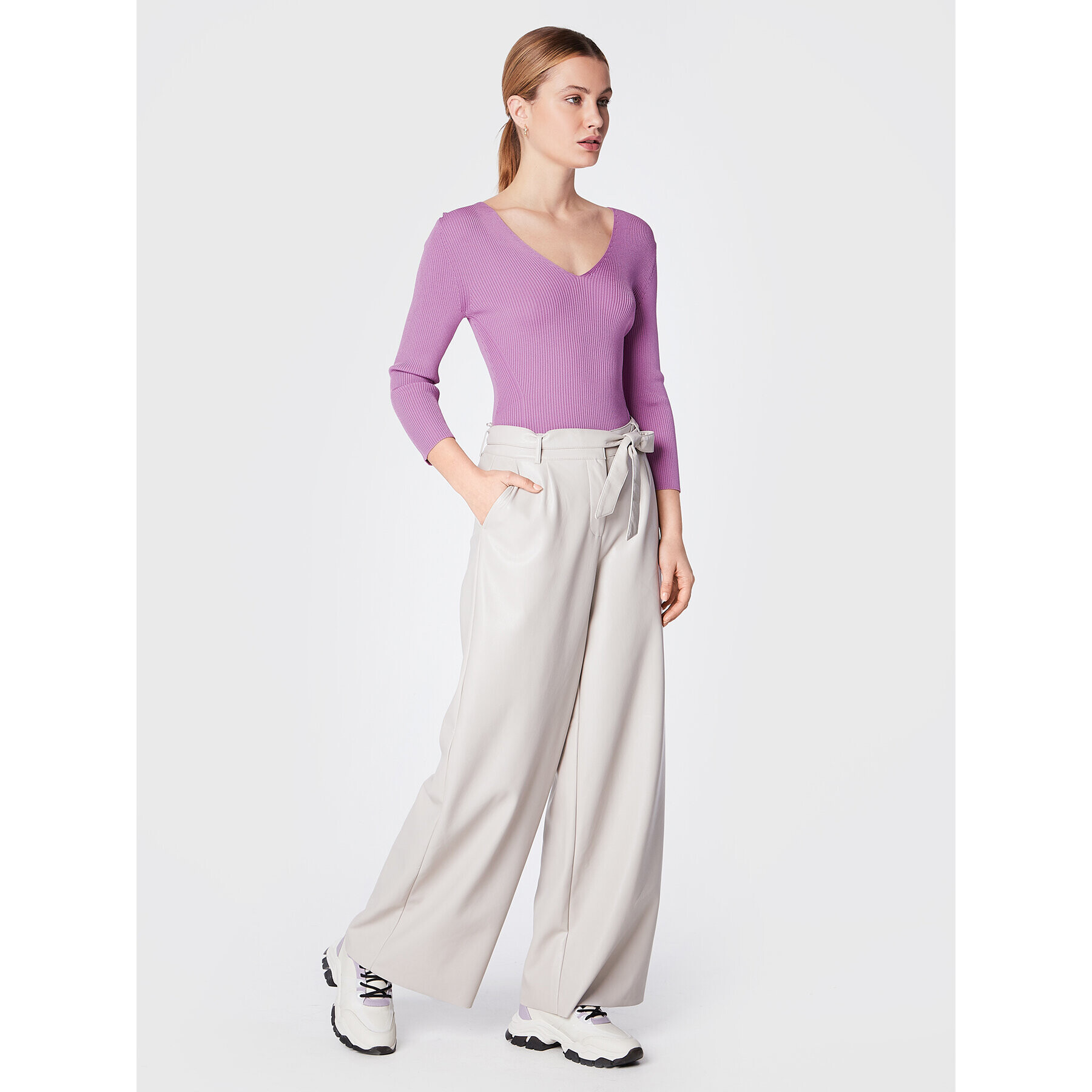 Comma Пуловер 2119953 Виолетов Slim Fit - Pepit.bg