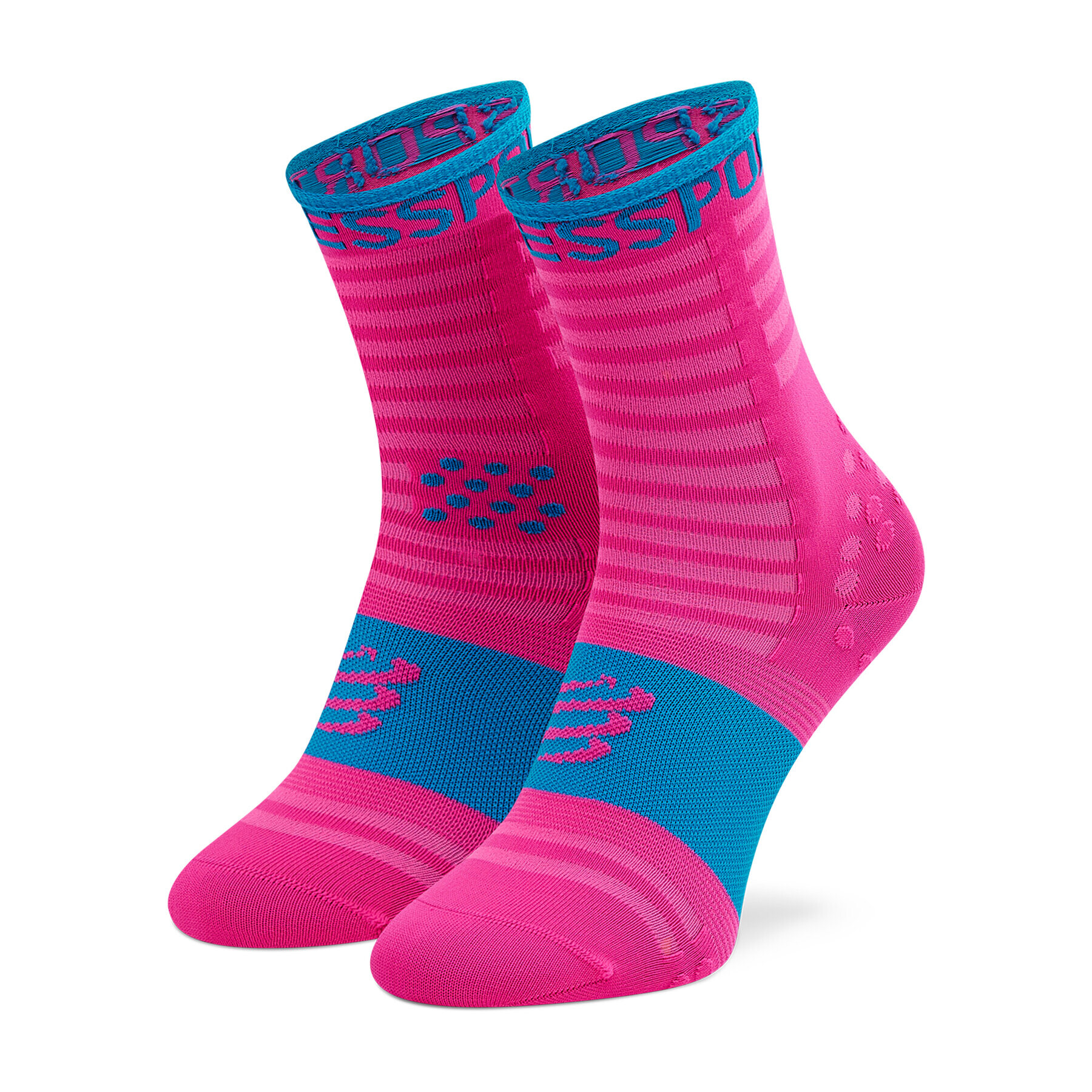 Compressport Чорапи дълги дамски Pro Racing Socks V3.0 Ultralight Run High XU00002B Розов - Pepit.bg