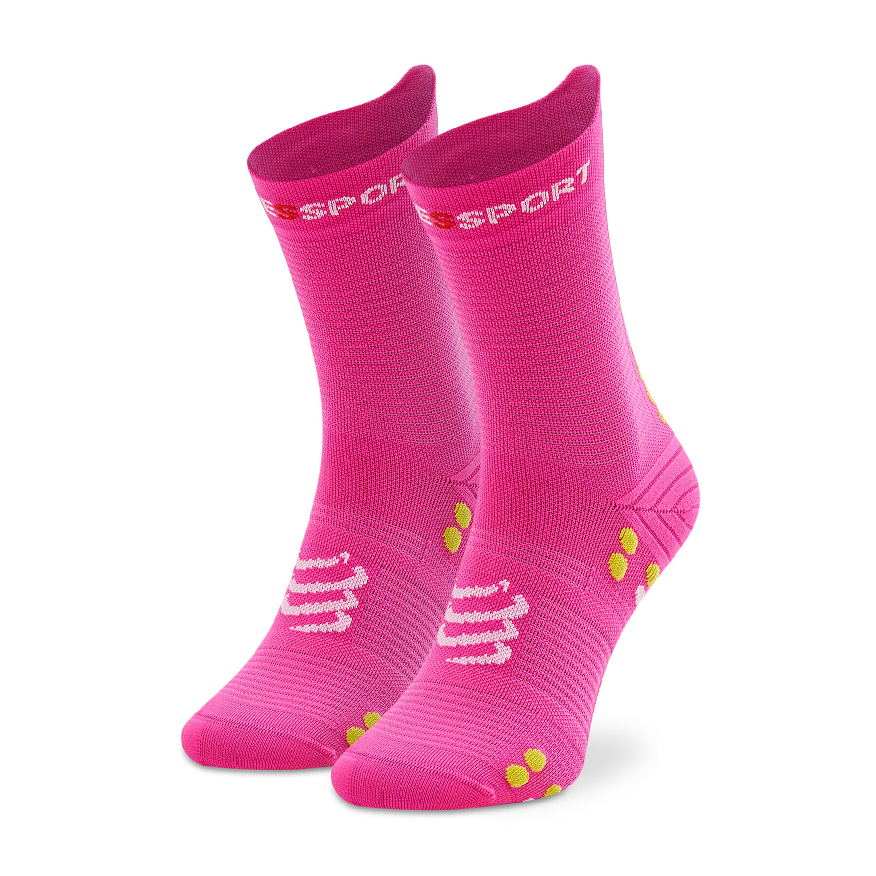 Compressport Чорапи дълги дамски Pro Racing Socks V4.0 Run High XU00046B_360 Розов - Pepit.bg