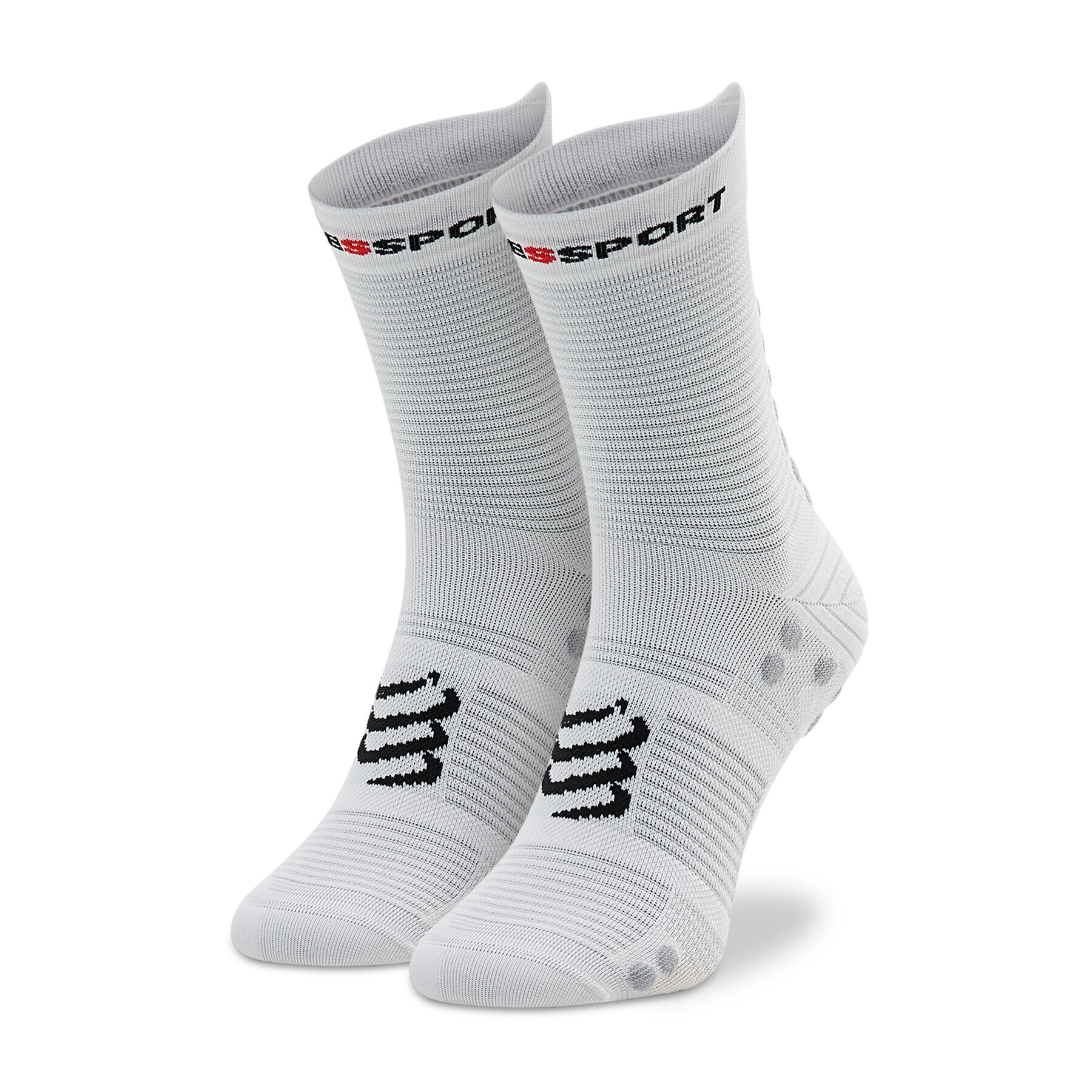 Compressport Дълги чорапи unisex Pro Racing Socks V4.0 Run High XU00046B_010 Бял - Pepit.bg