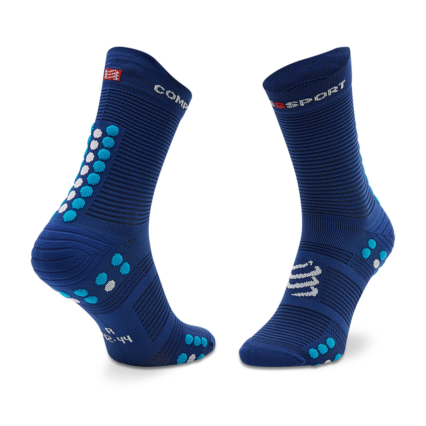 Compressport Дълги чорапи unisex Pro Racing Socks V4.0 Run High XU00046B_533 Тъмносин - Pepit.bg