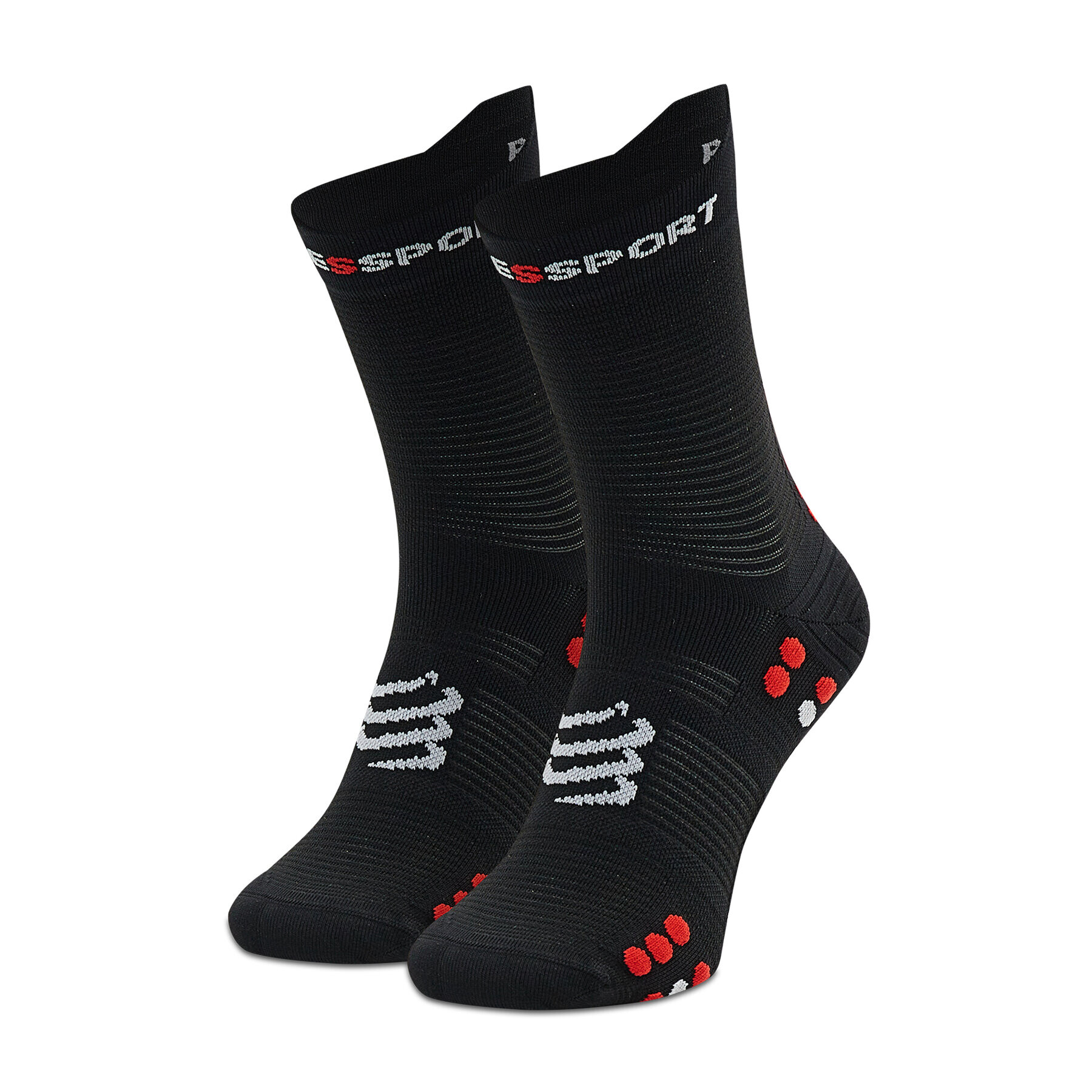 Compressport Дълги чорапи unisex Pro Racing Socks V4.0 Run High XU00046B_906 Черен - Pepit.bg