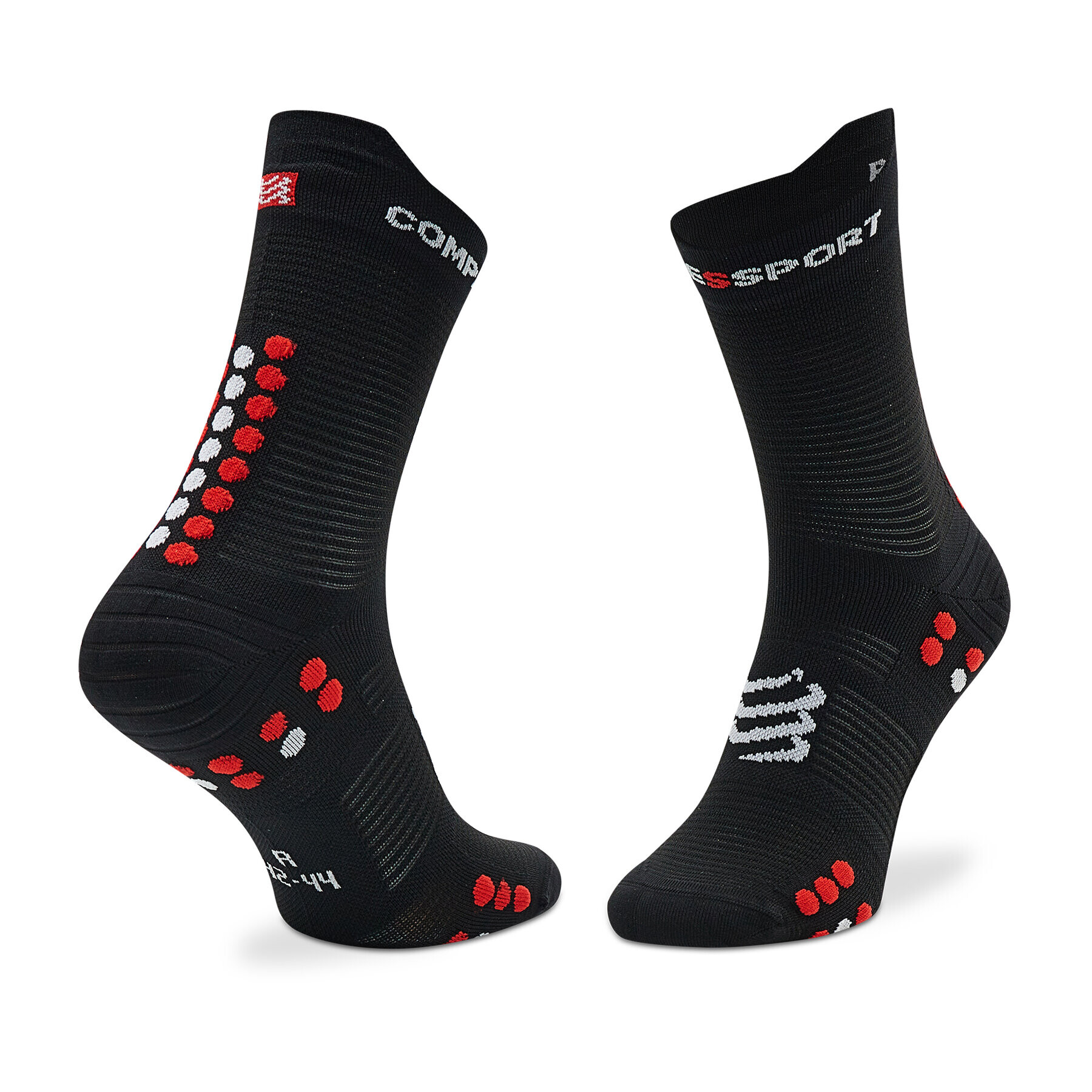 Compressport Дълги чорапи unisex Pro Racing Socks V4.0 Run High XU00046B_906 Черен - Pepit.bg