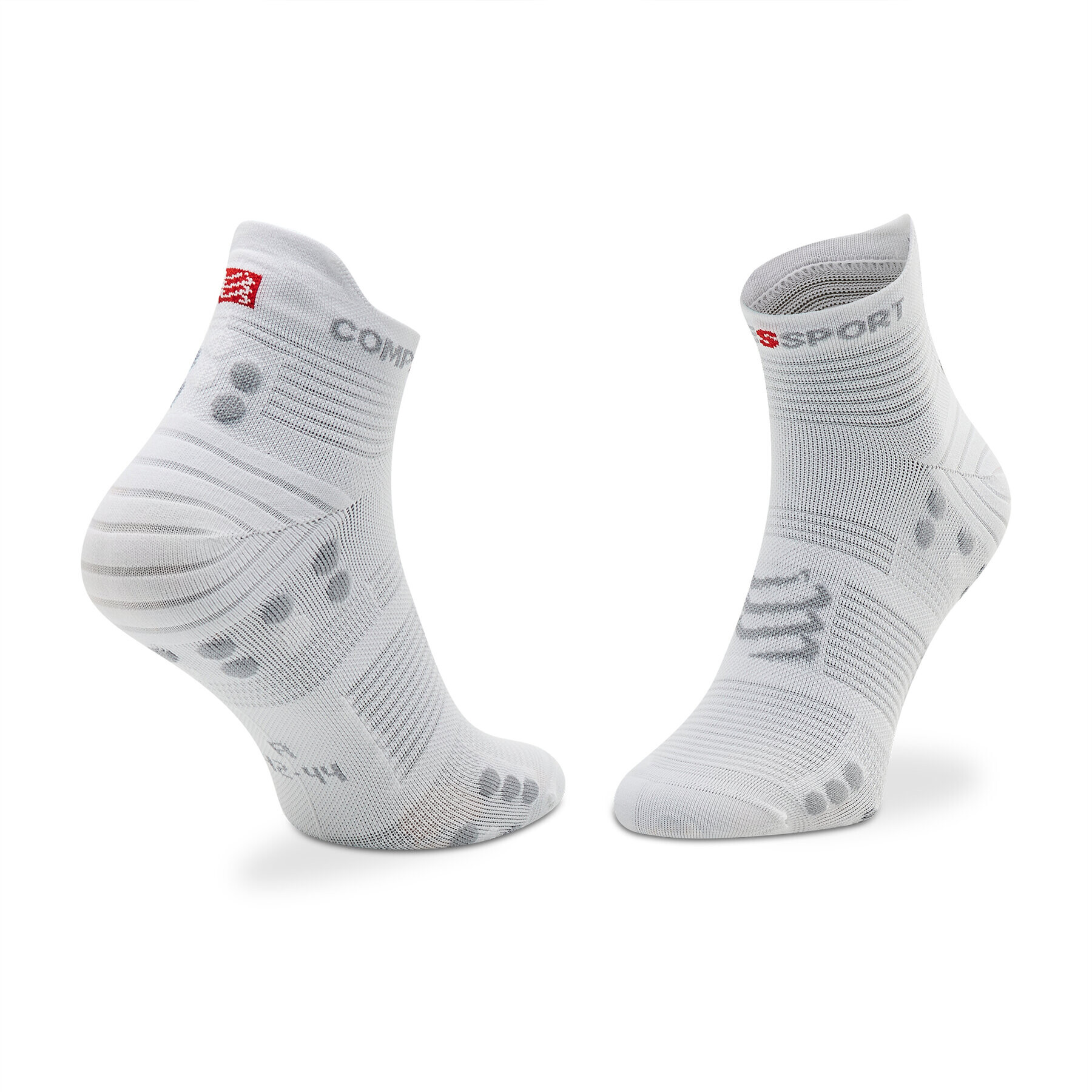 Compressport Дълги чорапи unisex Pro Racing Socks V4.0 Run Low XU00047B_010 Бял - Pepit.bg