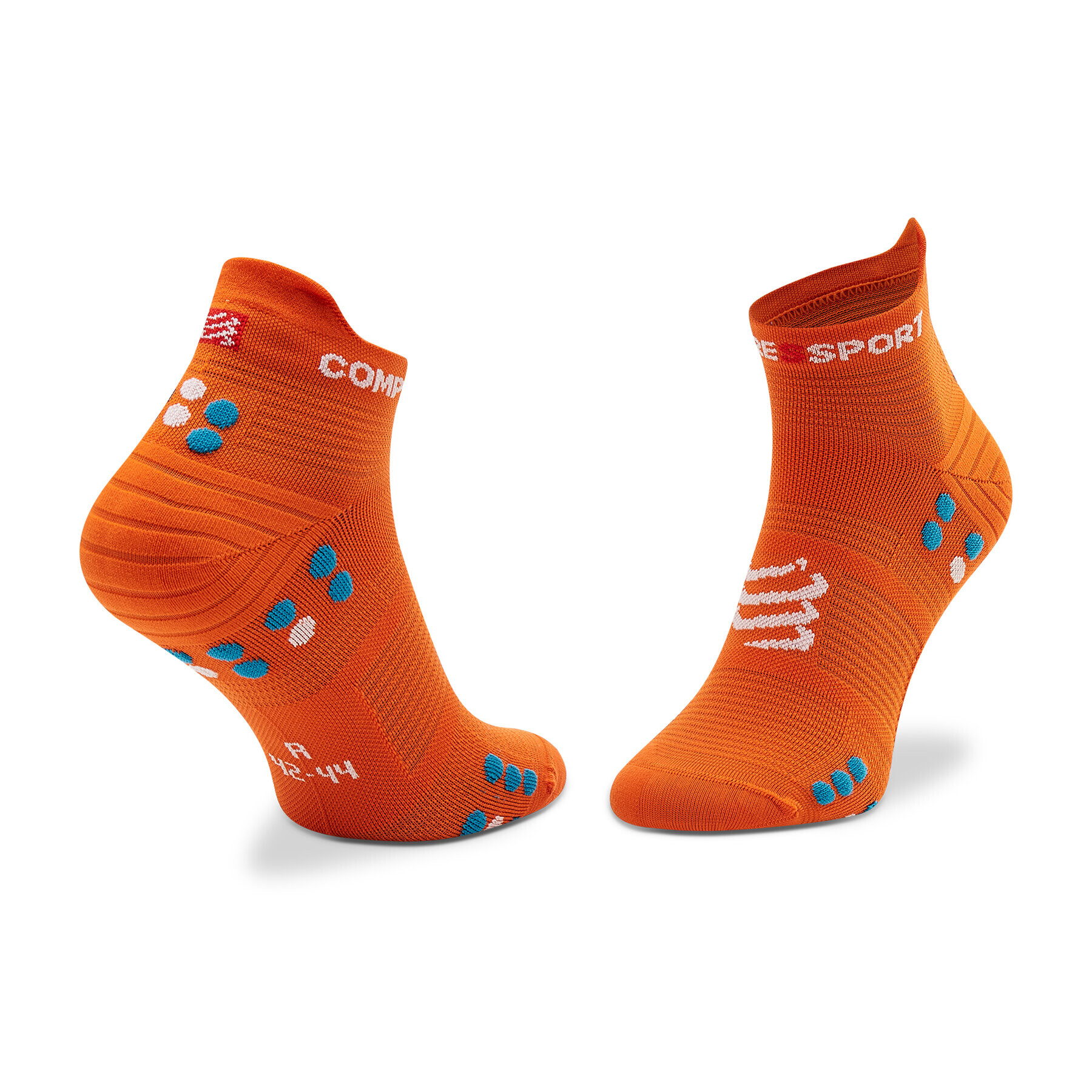 Compressport Дълги чорапи unisex Pro Racing Socks V4.0 Run Low XU00047B_410 Оранжев - Pepit.bg