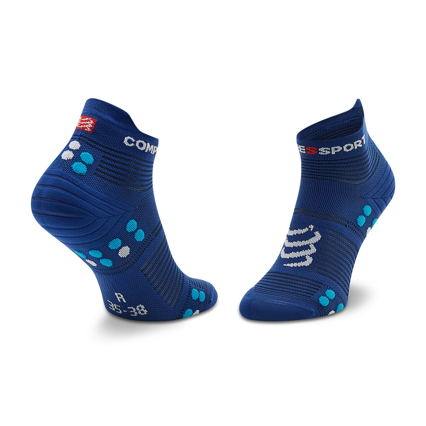 Compressport Дълги чорапи unisex Pro Racing Socks V4.0 Run Low XU00047B_533 Тъмносин - Pepit.bg