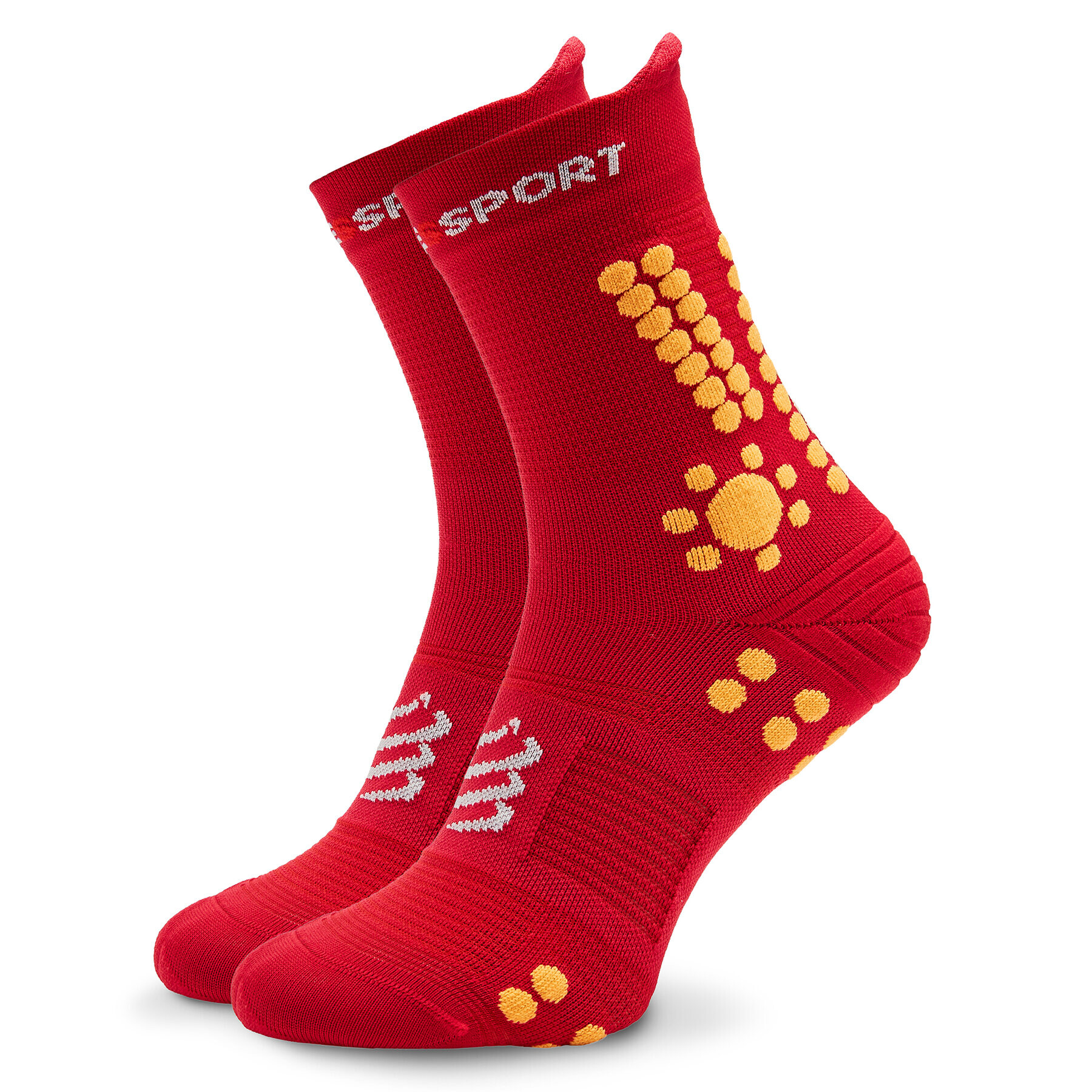 Compressport Дълги чорапи unisex Pro Racing Socks v4.0 Trail XU00048B Червен - Pepit.bg