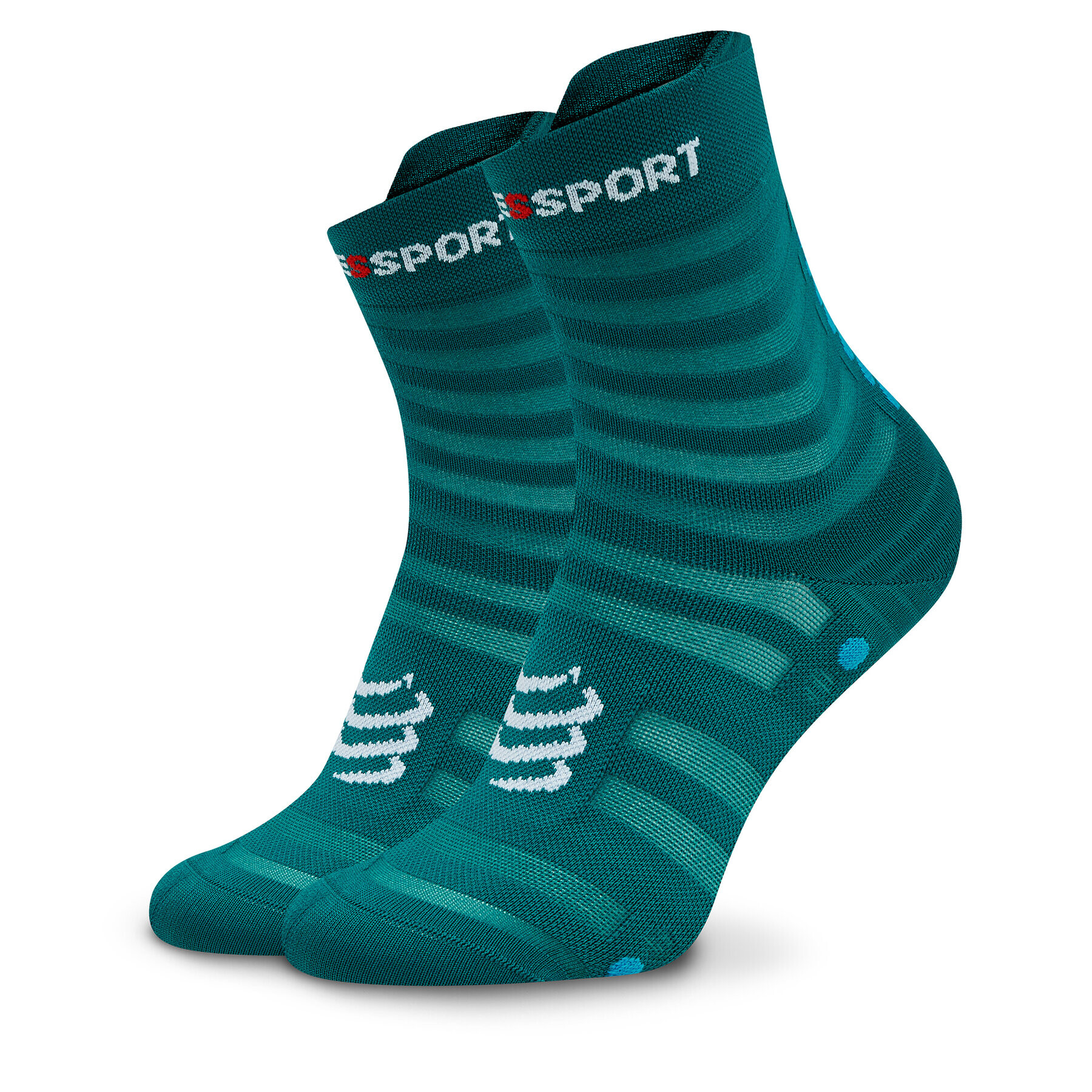 Compressport Дълги чорапи unisex Pro Racing Socks V4.0 Ultralight Run High XU00050B Зелен - Pepit.bg