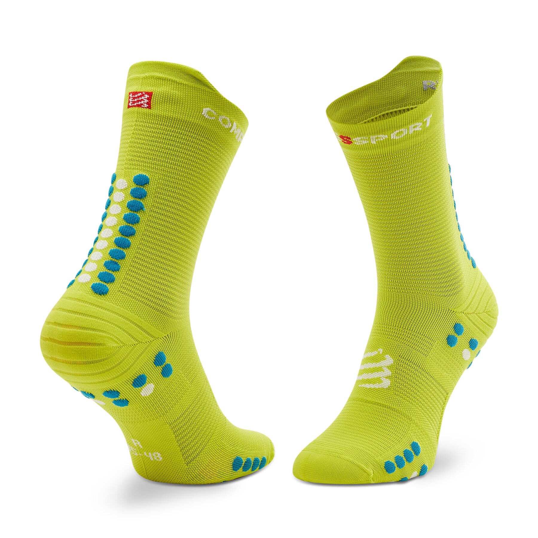 Compressport Дълги чорапи unisex Pro Racing V4.0 Run High XU00046B Зелен - Pepit.bg