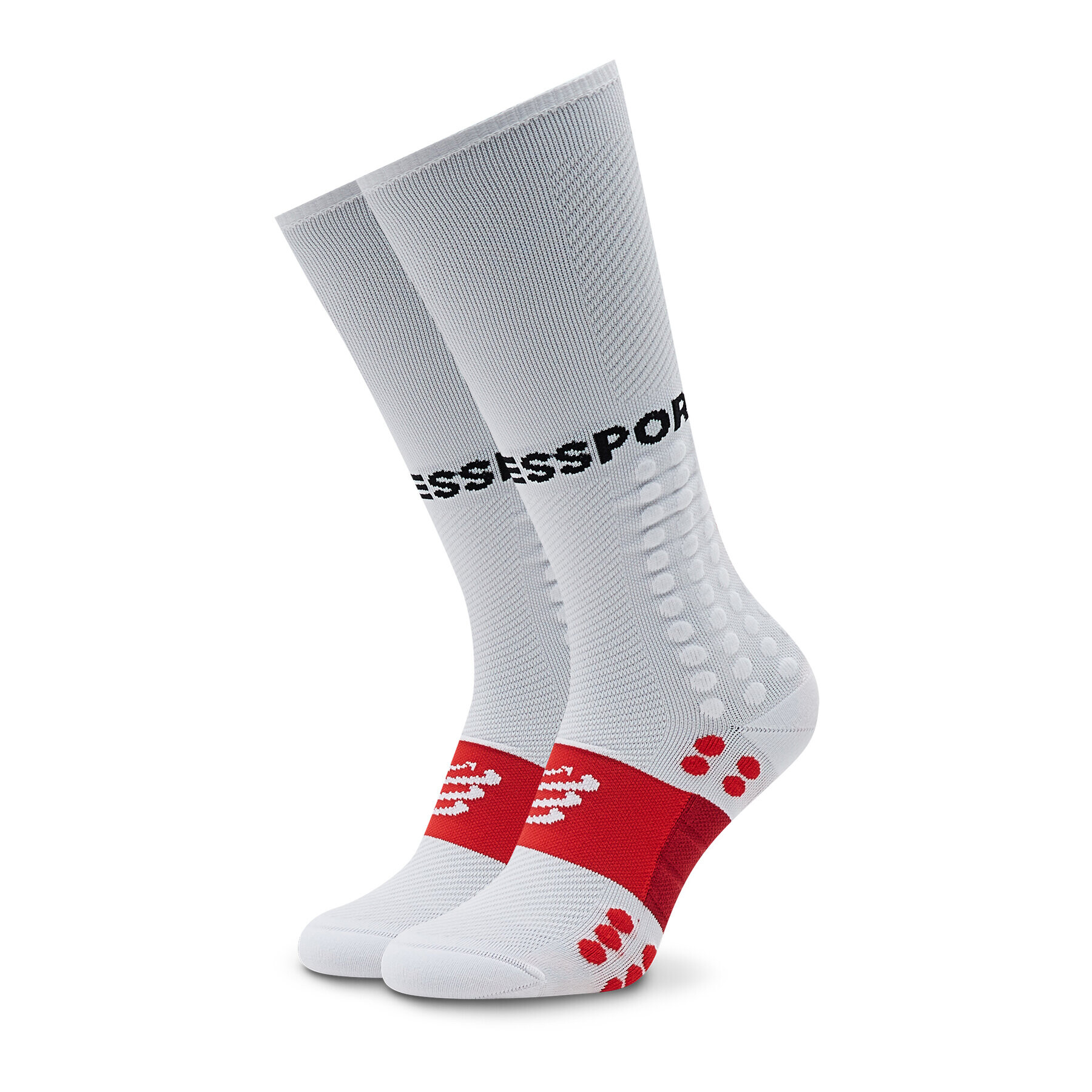 Compressport Дълги чорапи unisex Run SU00004B Бял - Pepit.bg