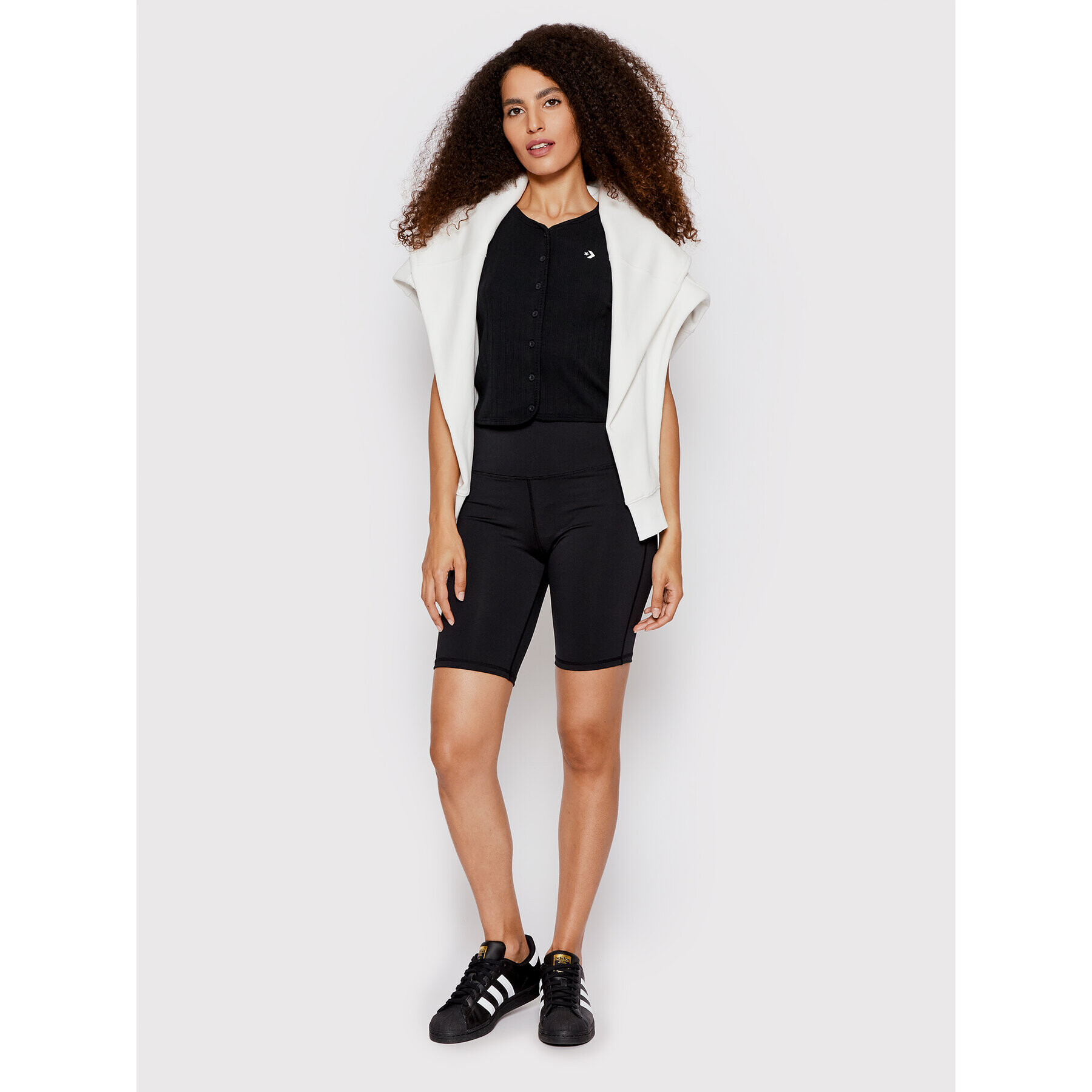 Converse Блуза 10023394-A01 Черен Regular Fit - Pepit.bg