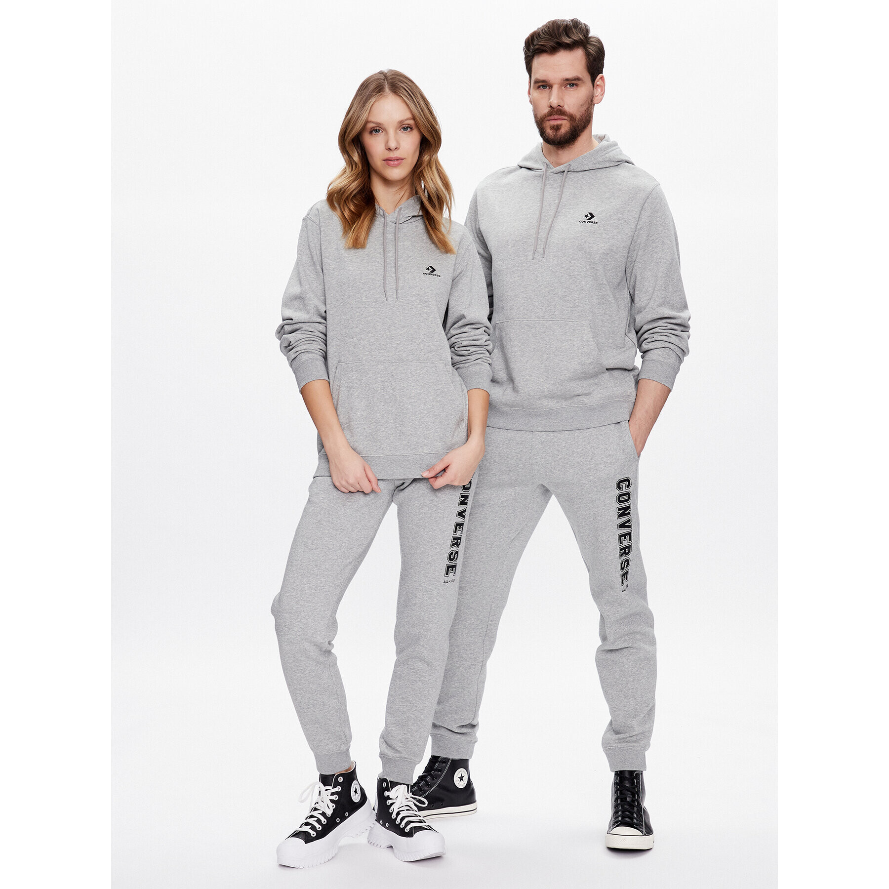 Converse Долнище анцуг Unisex 10025410-A03 Сив Standard Fit - Pepit.bg