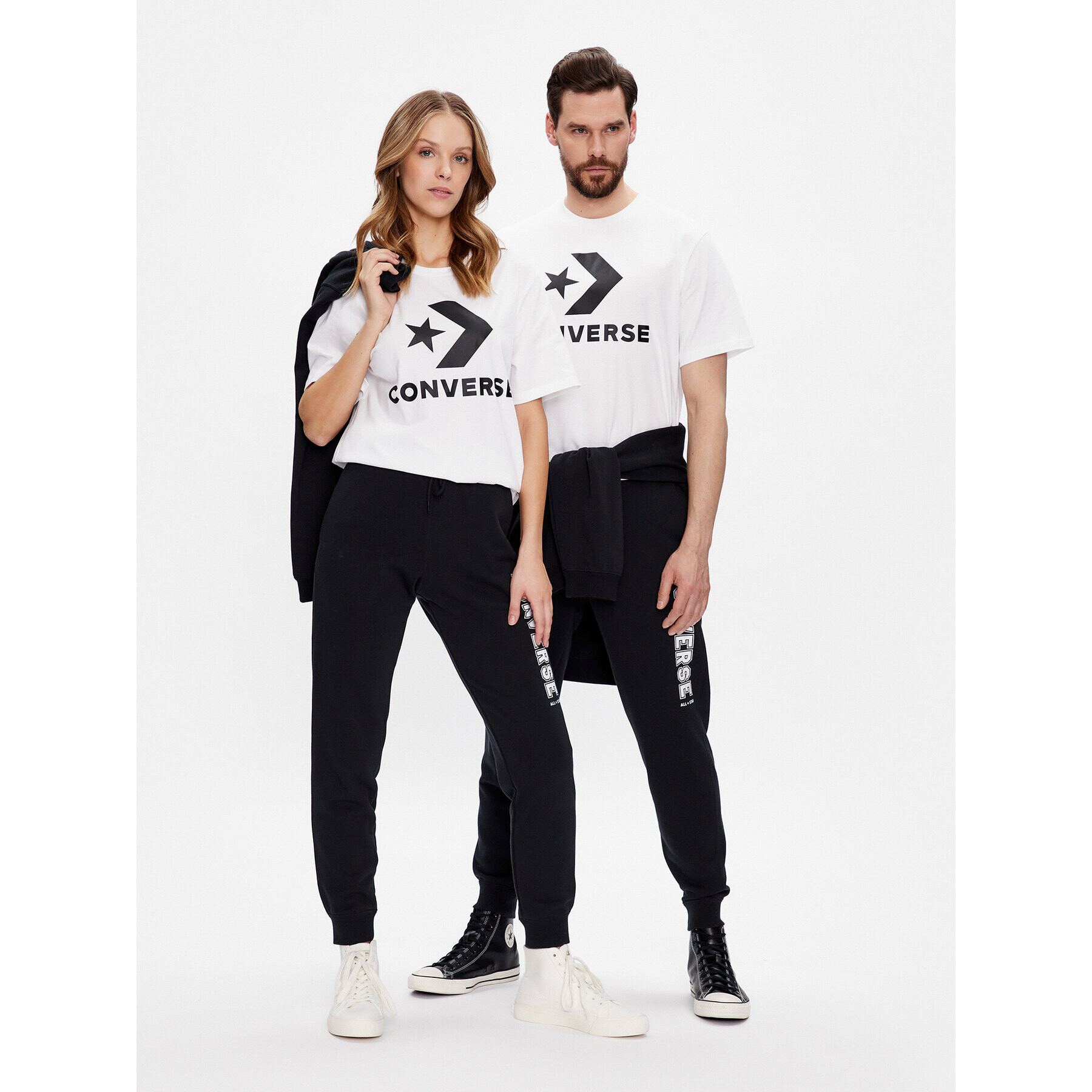 Converse Долнище анцуг Unisex All Star Single Screen Print 10024569-A01 Черен Standard Fit - Pepit.bg