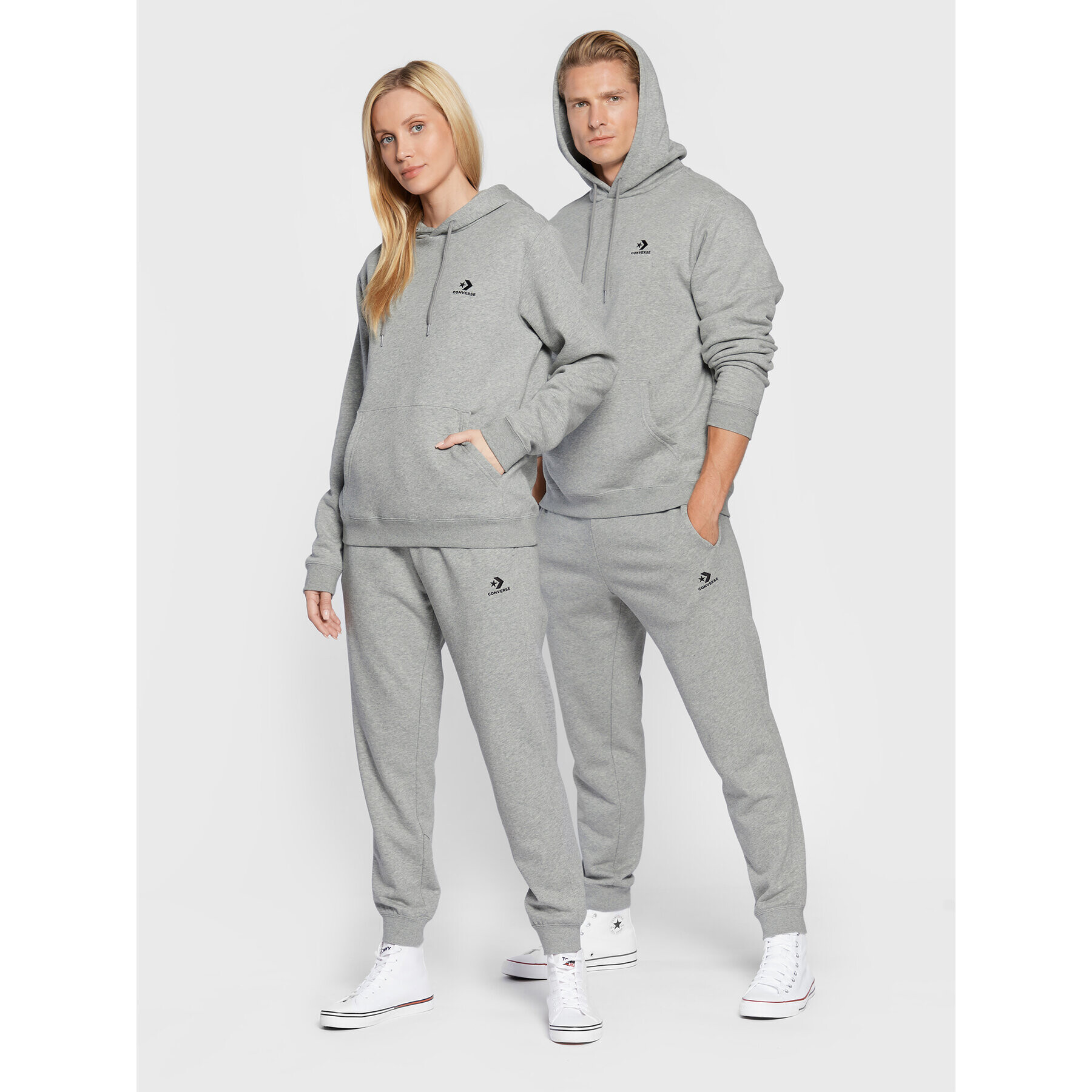 Converse Долнище анцуг Unisex Core 10023873-A02 Сив Regular Fit - Pepit.bg