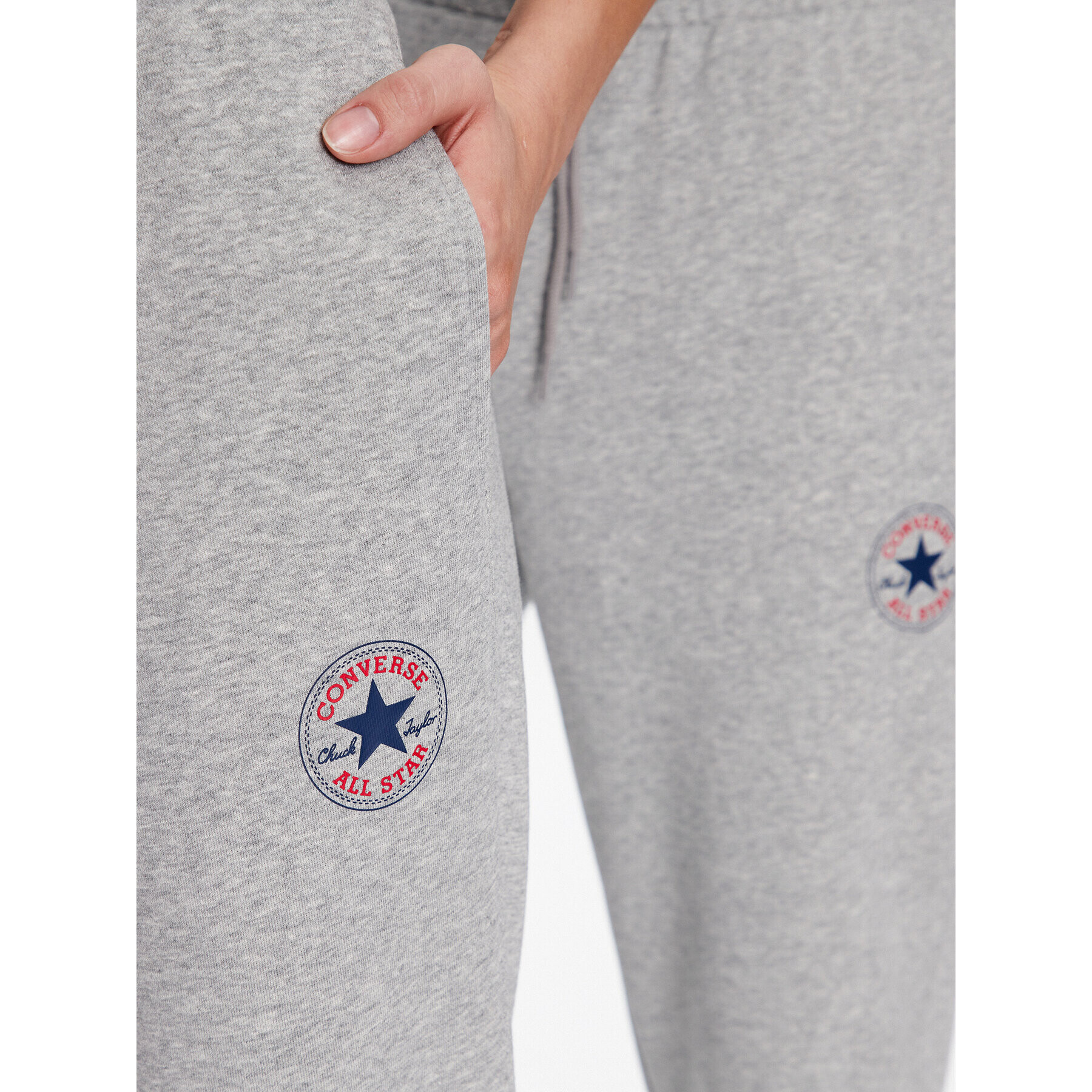 Converse Долнище анцуг Unisex Go-To All Star Patch 10024947-A02 Сив Regular Fit - Pepit.bg