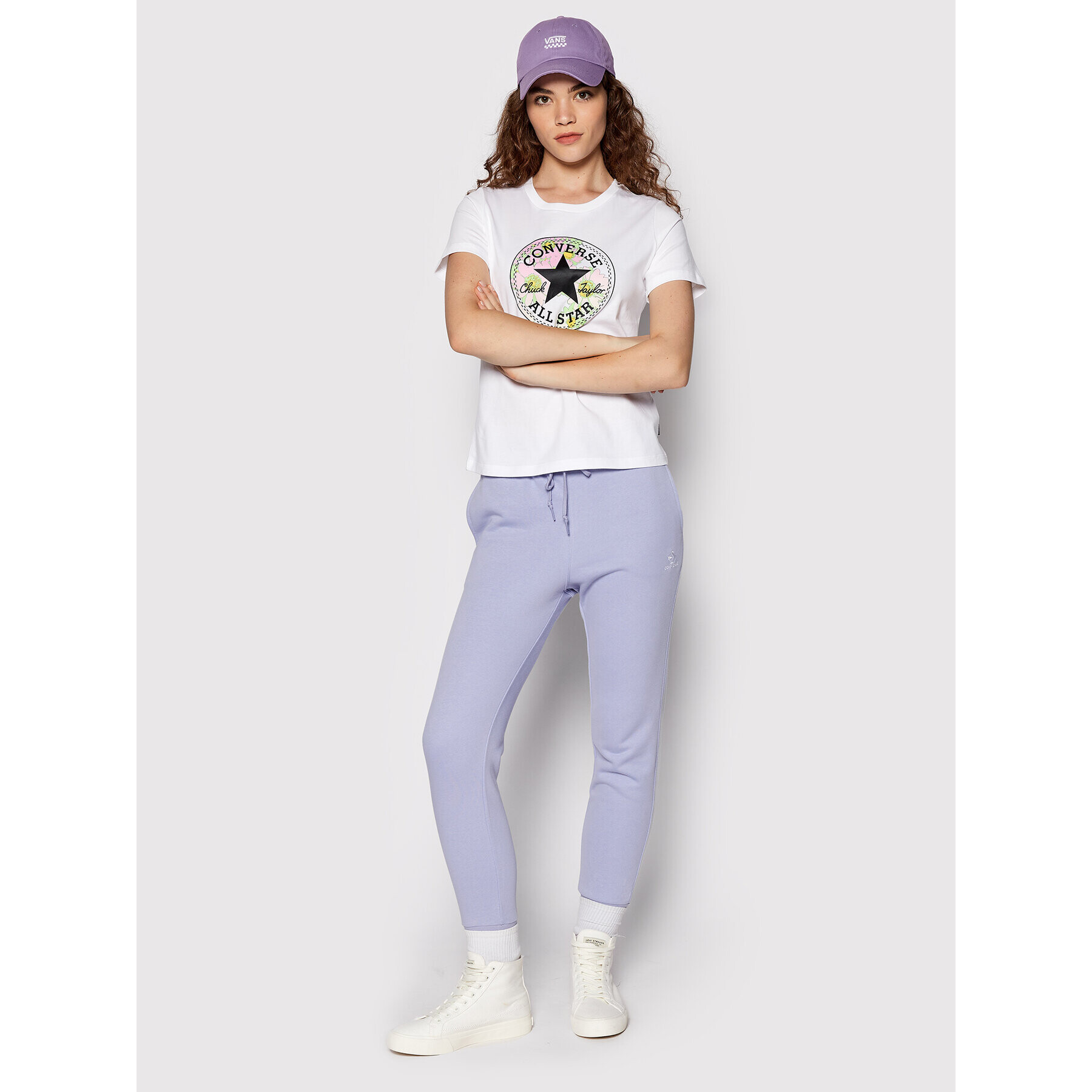 Converse Долнище анцуг Star Chevron 10020164-A17 Виолетов Regular Fit - Pepit.bg