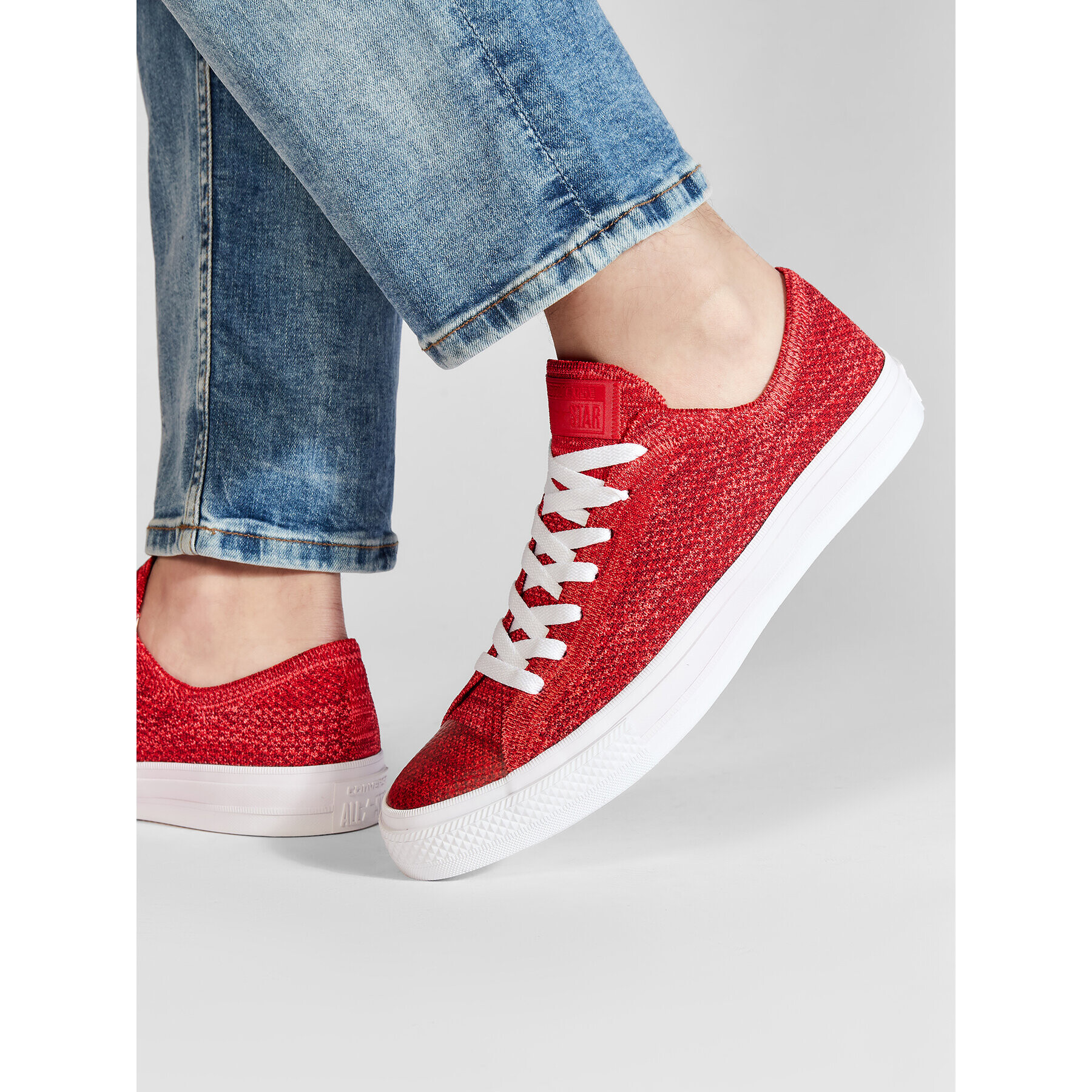 Converse Гуменки Ctas X Nike Flyknit Ox 157593C Червен - Pepit.bg