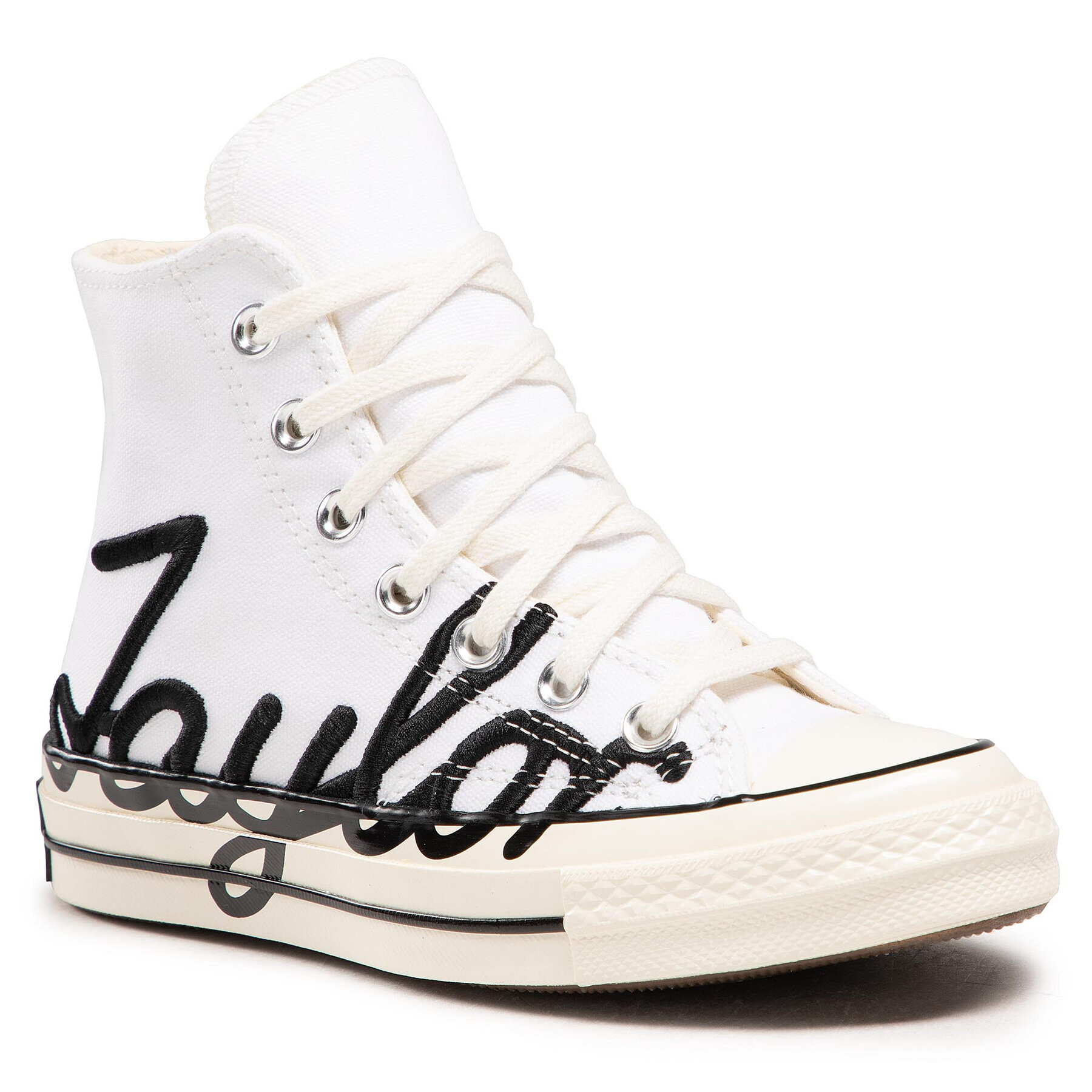 Converse Кецове Chuck 70 Hi 167696C Бял - Pepit.bg