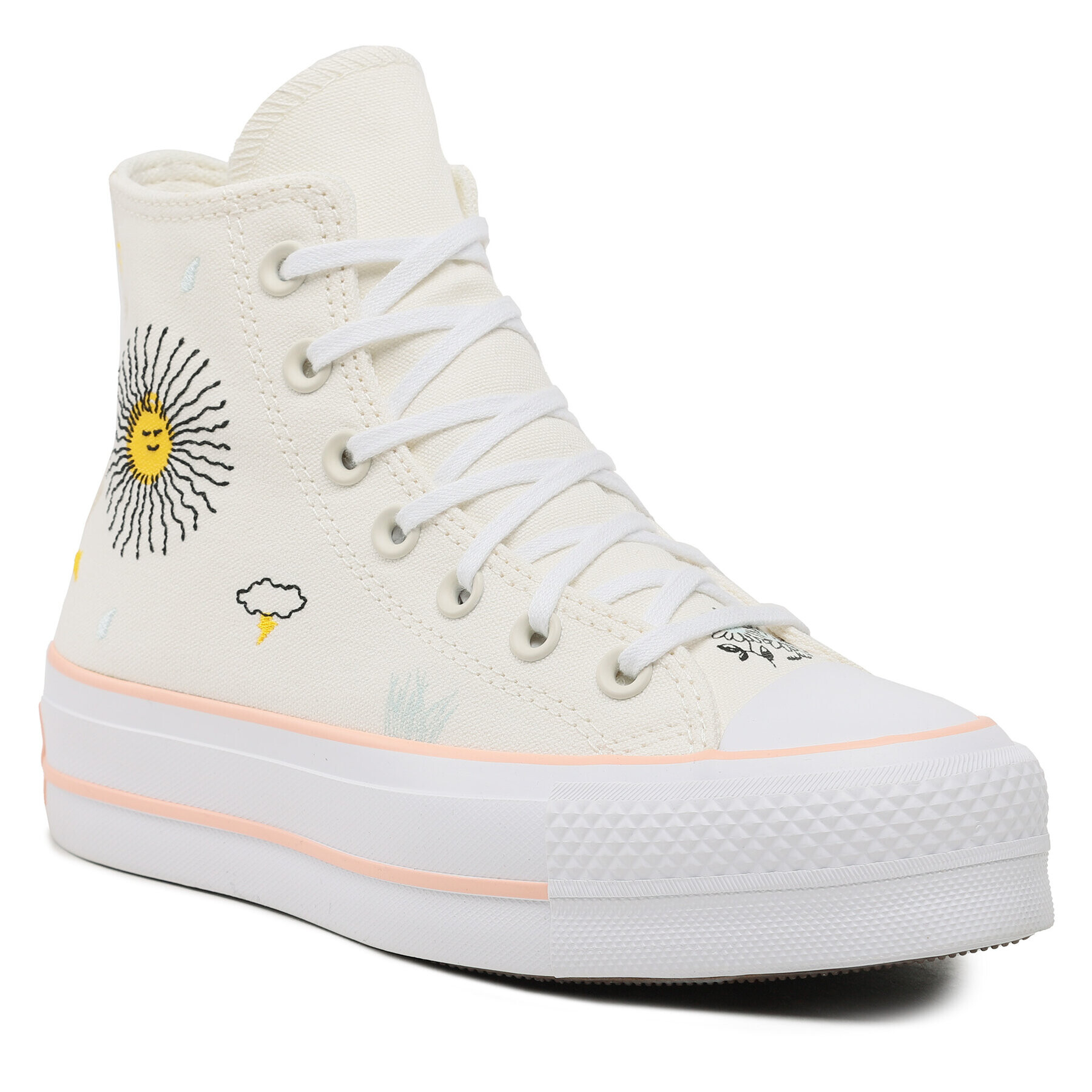 Converse Кецове Chuck Taylor All Star Lift A03516C Екрю - Pepit.bg