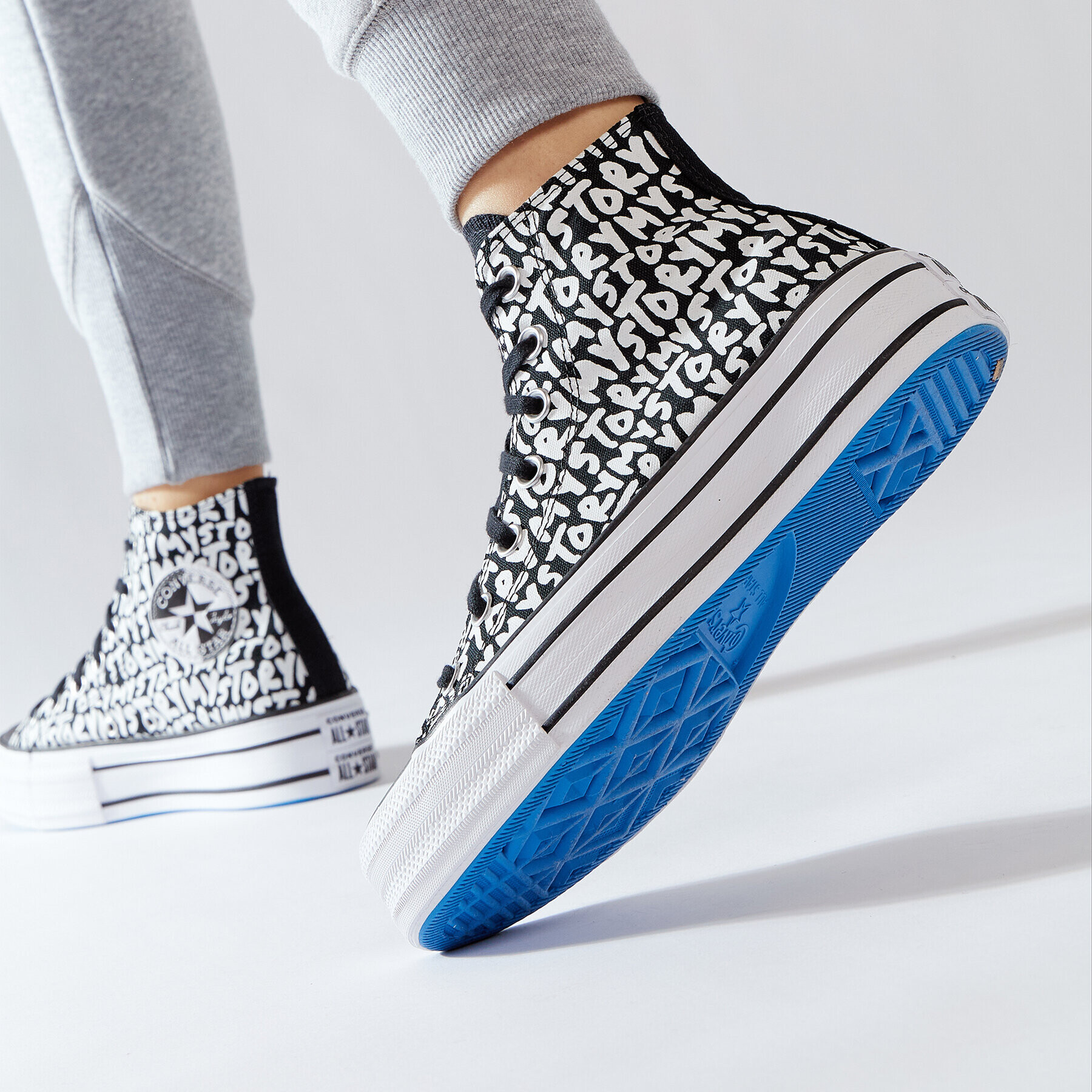 Converse Кецове Cts Double Stack Lift Hi 570321C Черен - Pepit.bg