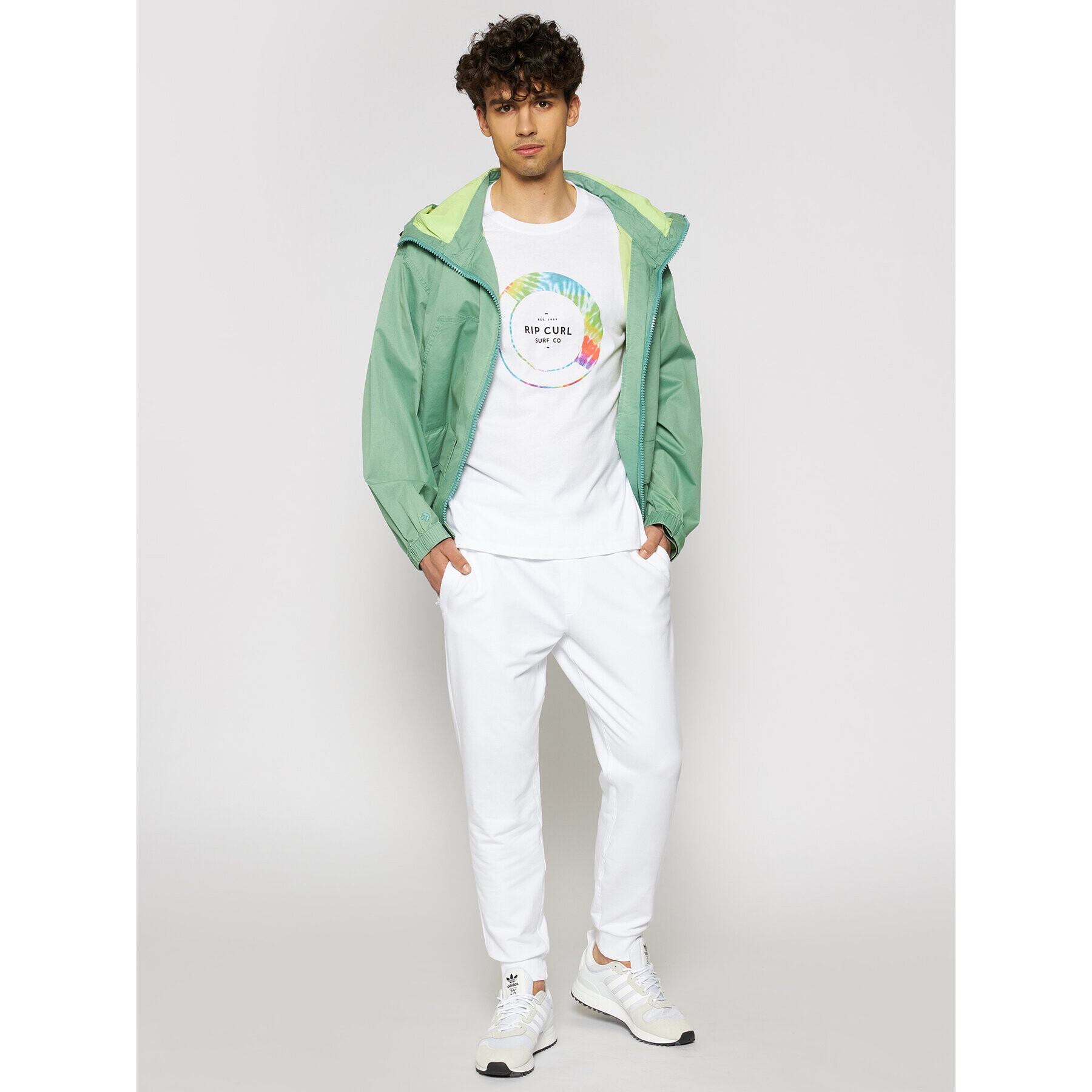 Converse Преходно яке Double Pocket 10021097-A03 Зелен Regular Fit - Pepit.bg