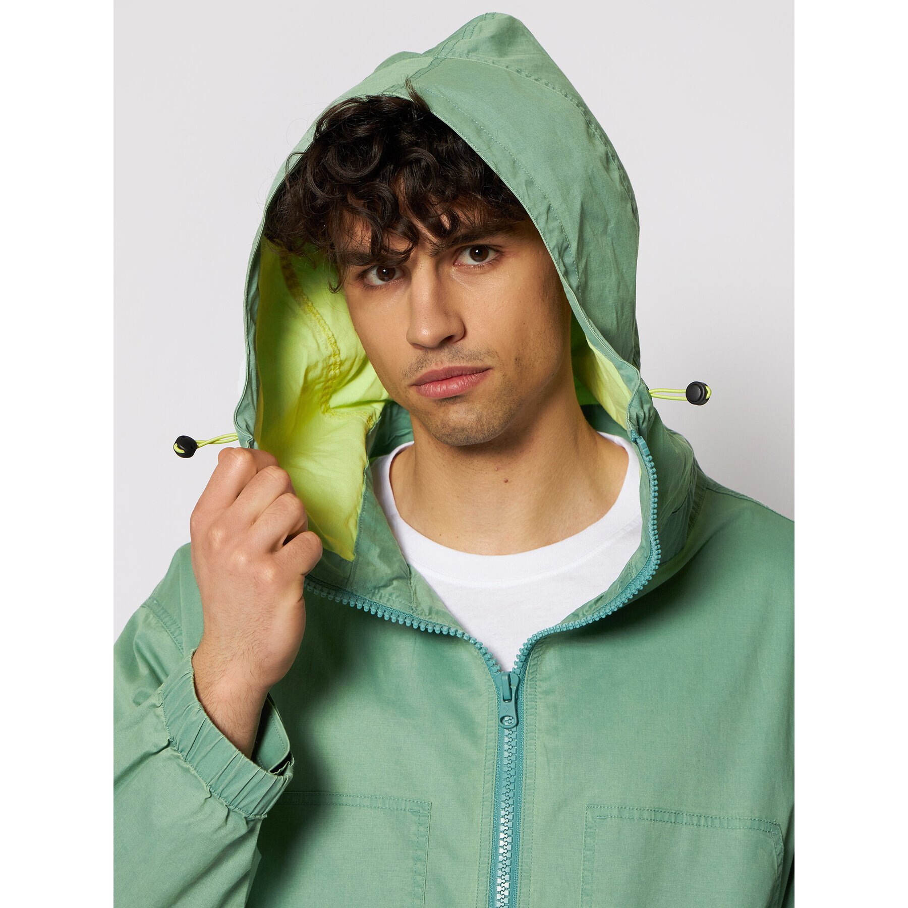 Converse Преходно яке Double Pocket 10021097-A03 Зелен Regular Fit - Pepit.bg