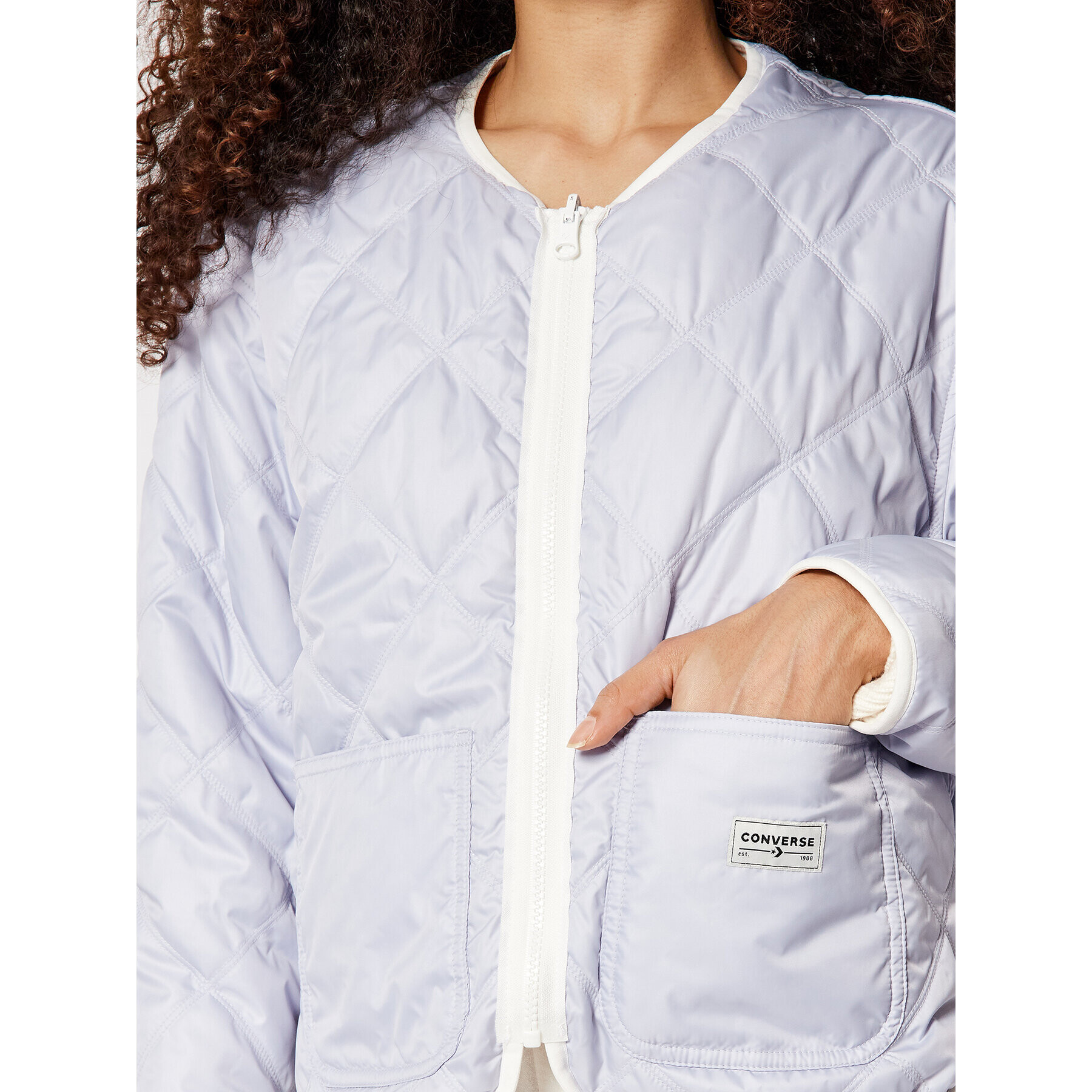 Converse Преходно яке Reversible Sherpa 10022733-A02 Син Regular Fit - Pepit.bg