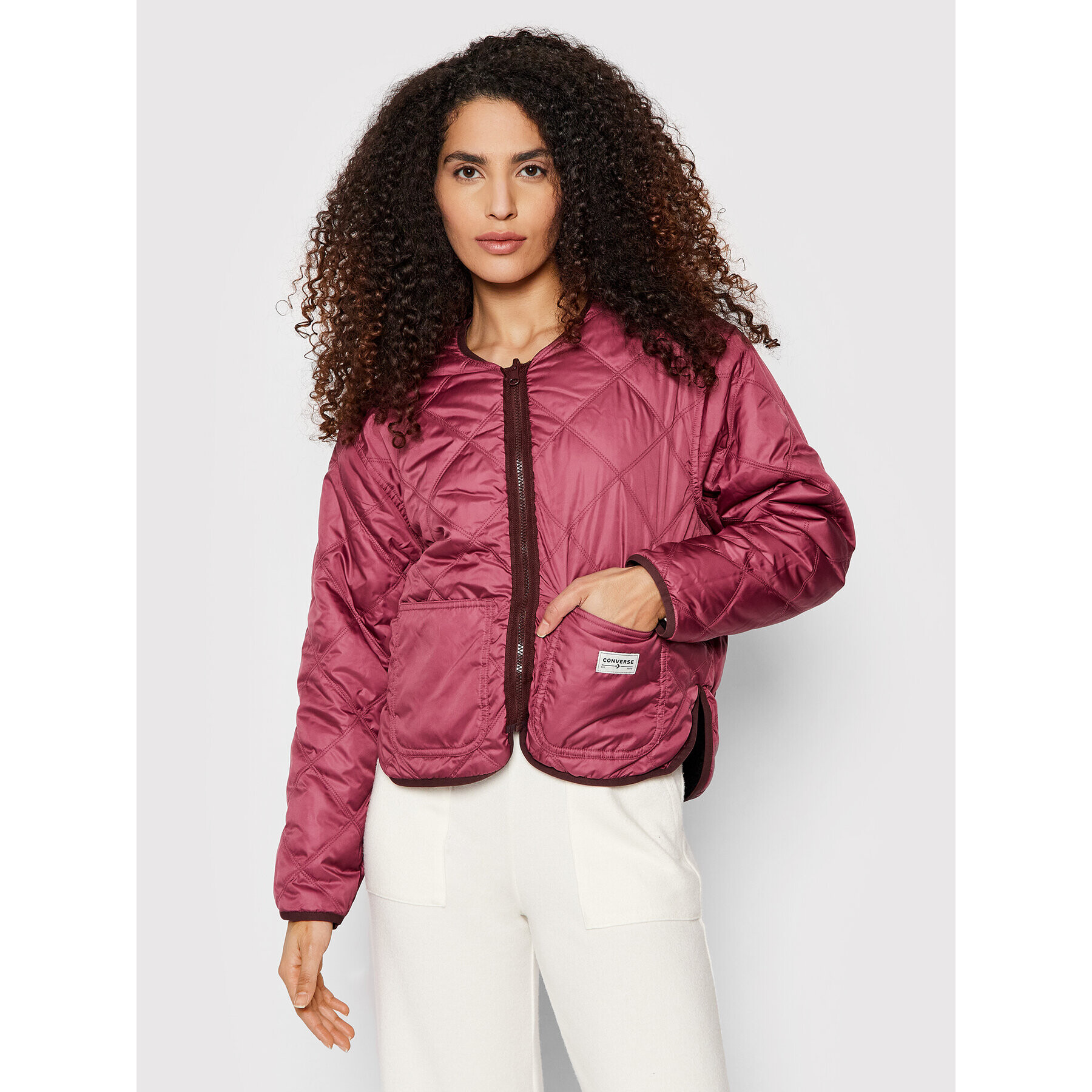 Converse Преходно яке Reversible Sherpa 10022733-A03 Бордо Regular Fit - Pepit.bg
