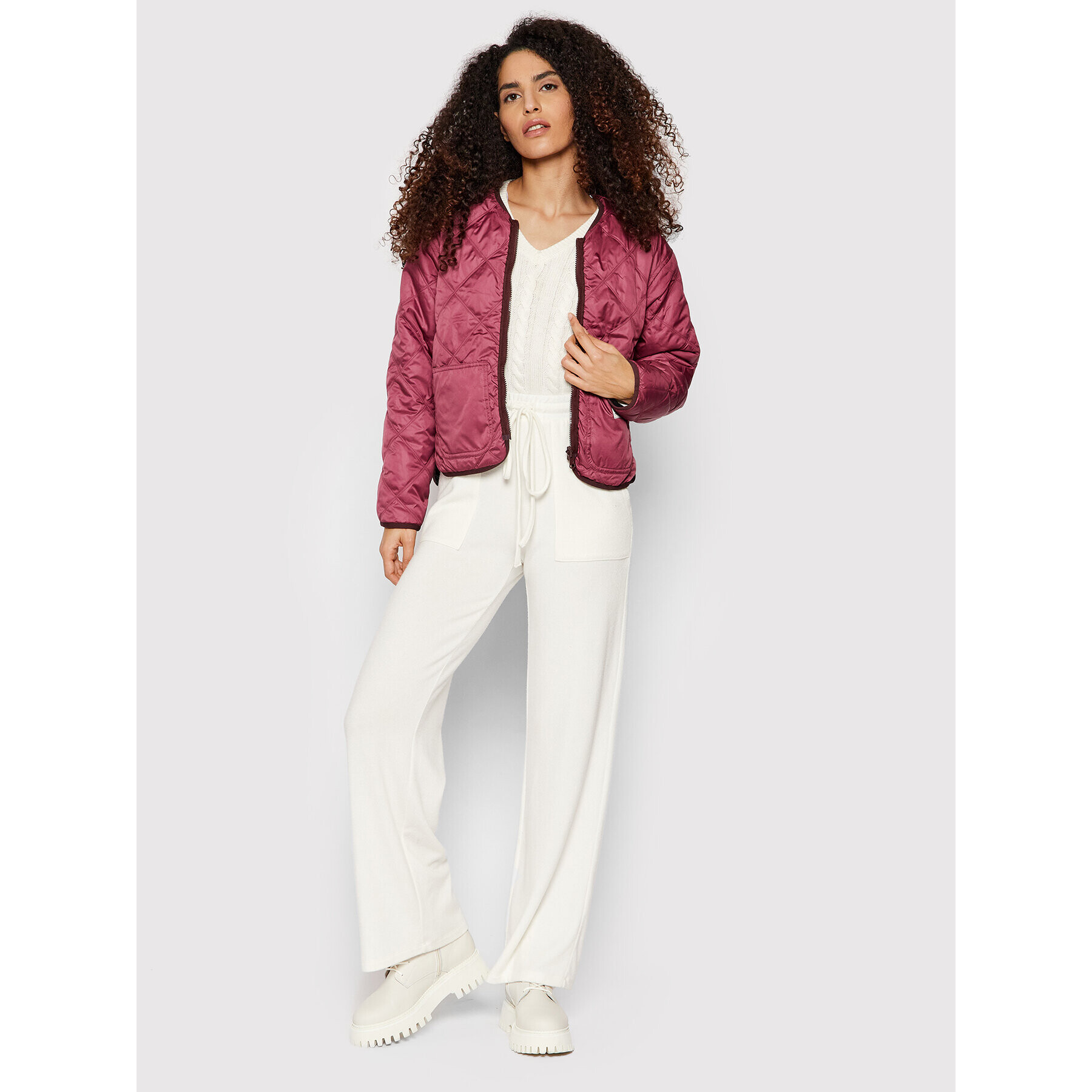 Converse Преходно яке Reversible Sherpa 10022733-A03 Бордо Regular Fit - Pepit.bg