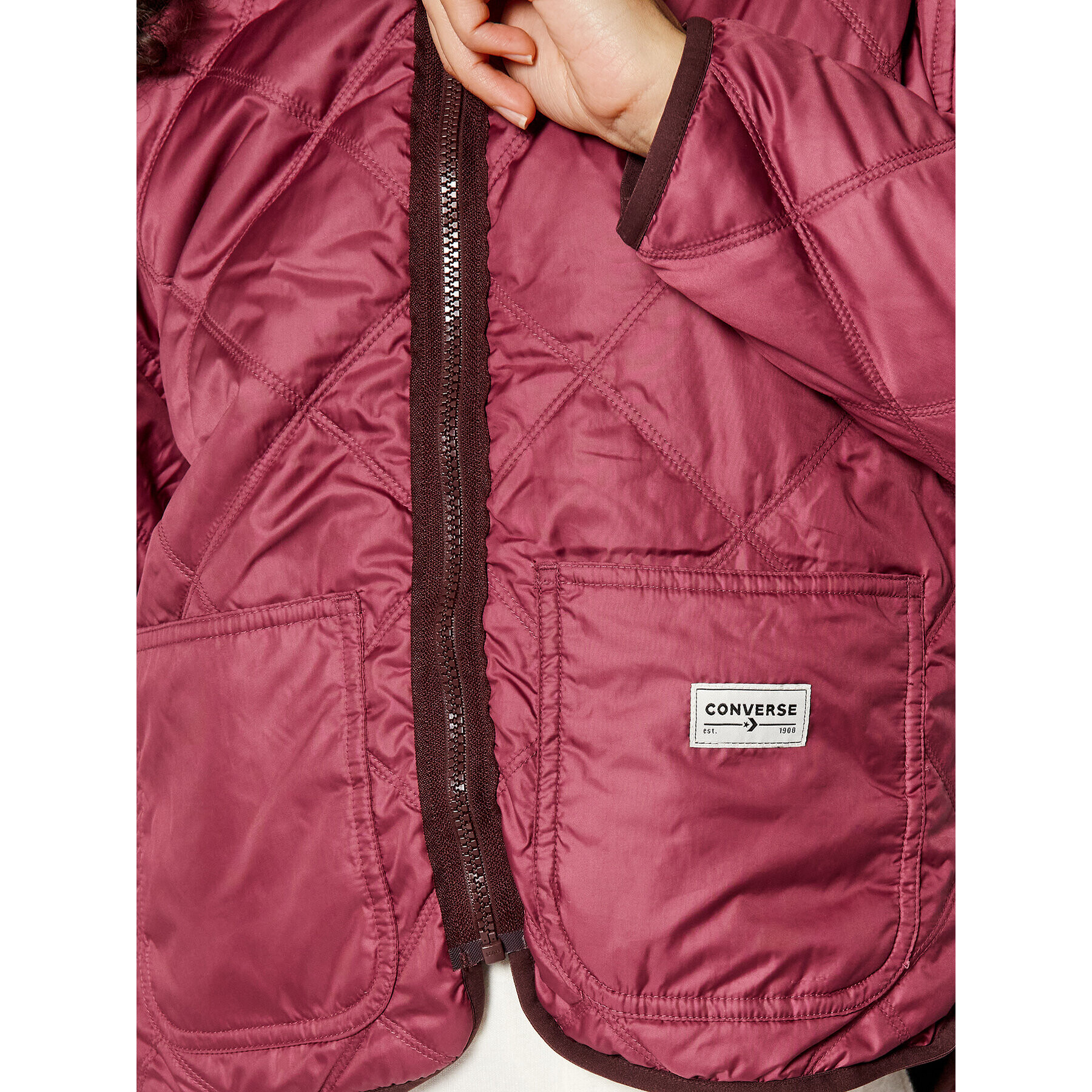 Converse Преходно яке Reversible Sherpa 10022733-A03 Бордо Regular Fit - Pepit.bg