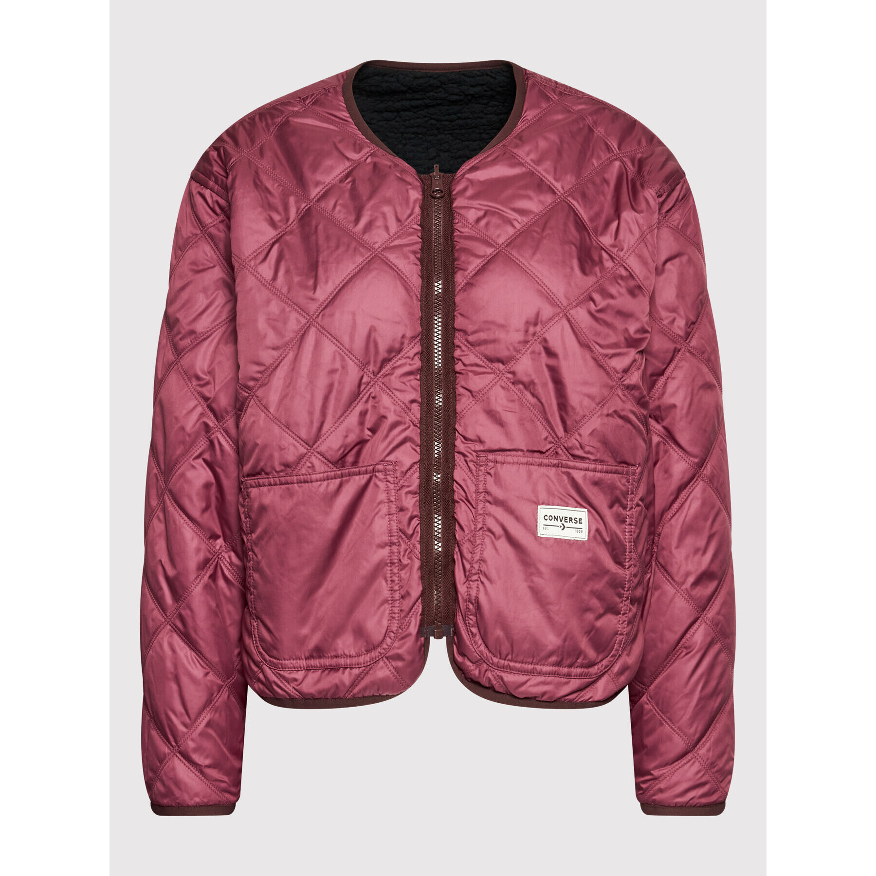 Converse Преходно яке Reversible Sherpa 10022733-A03 Бордо Regular Fit - Pepit.bg