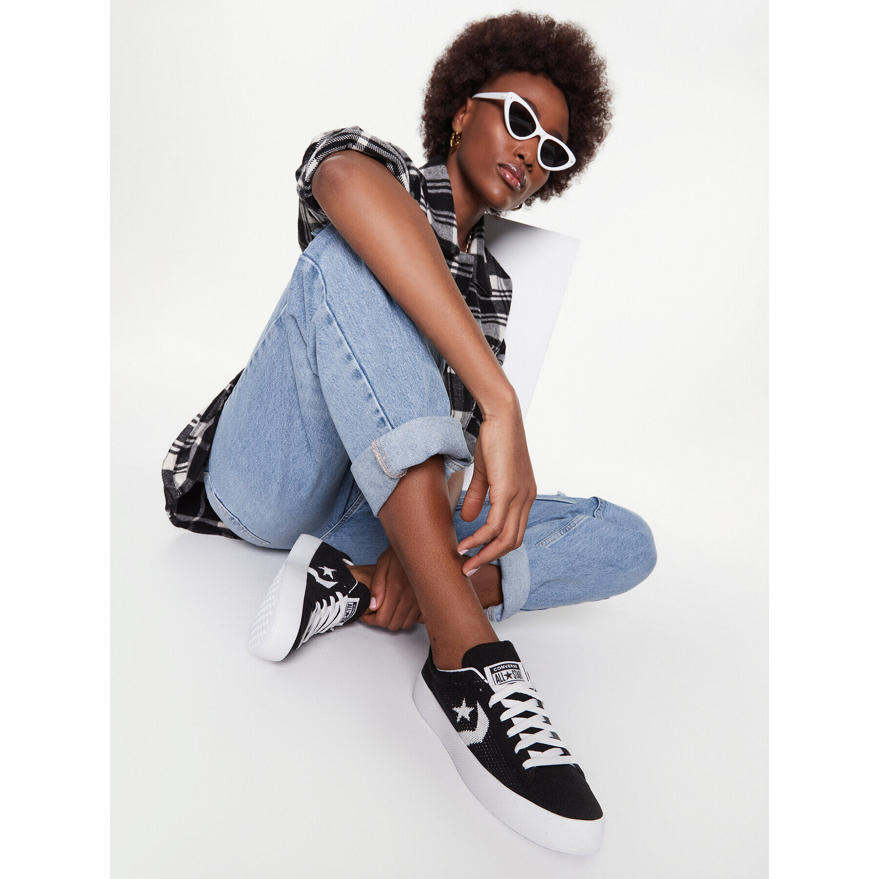 Converse Кецове Pl Lite Ox A00381C Черен - Pepit.bg