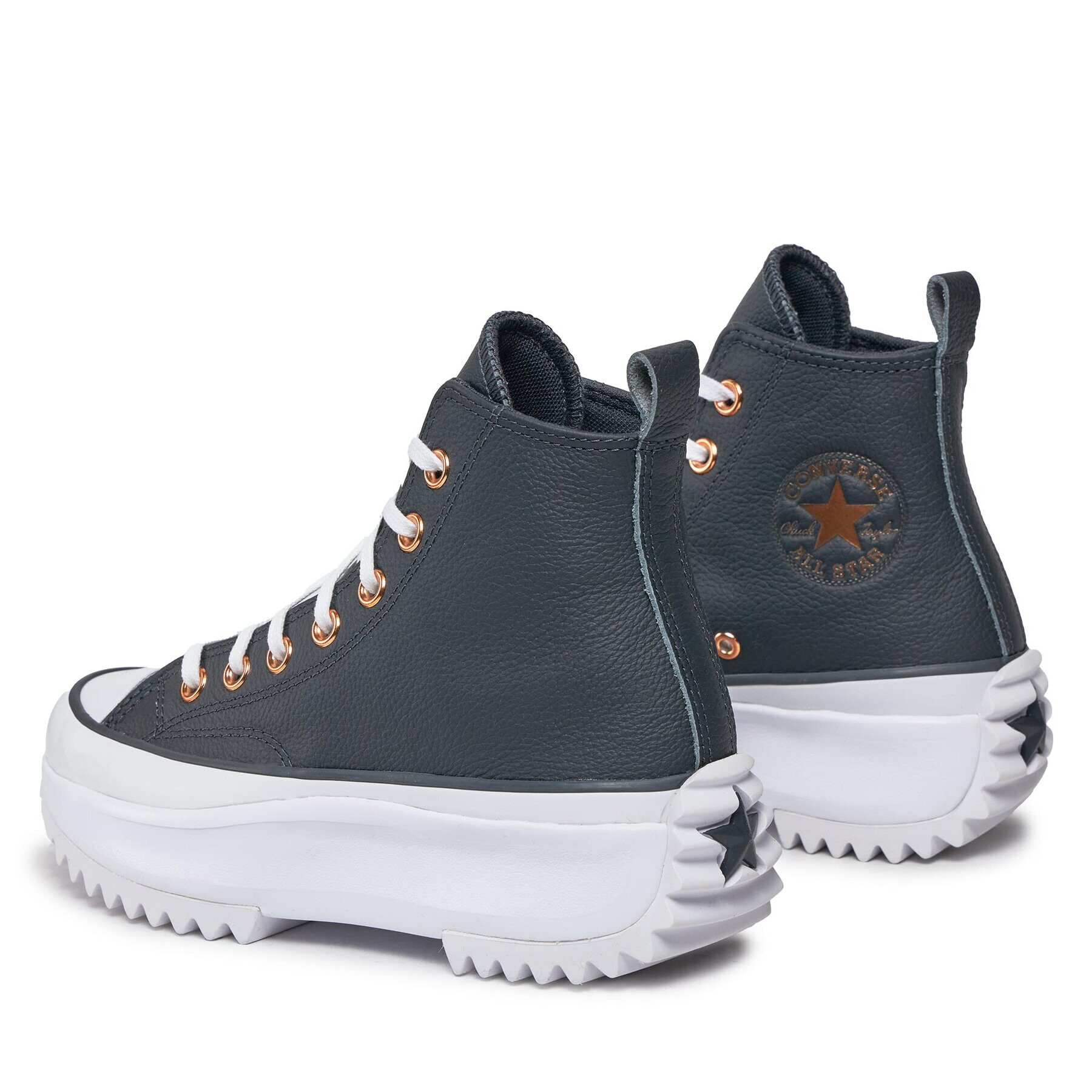 Converse Сникърси Run Star Hike Platform Metallic & Leather A04183C Черен - Pepit.bg