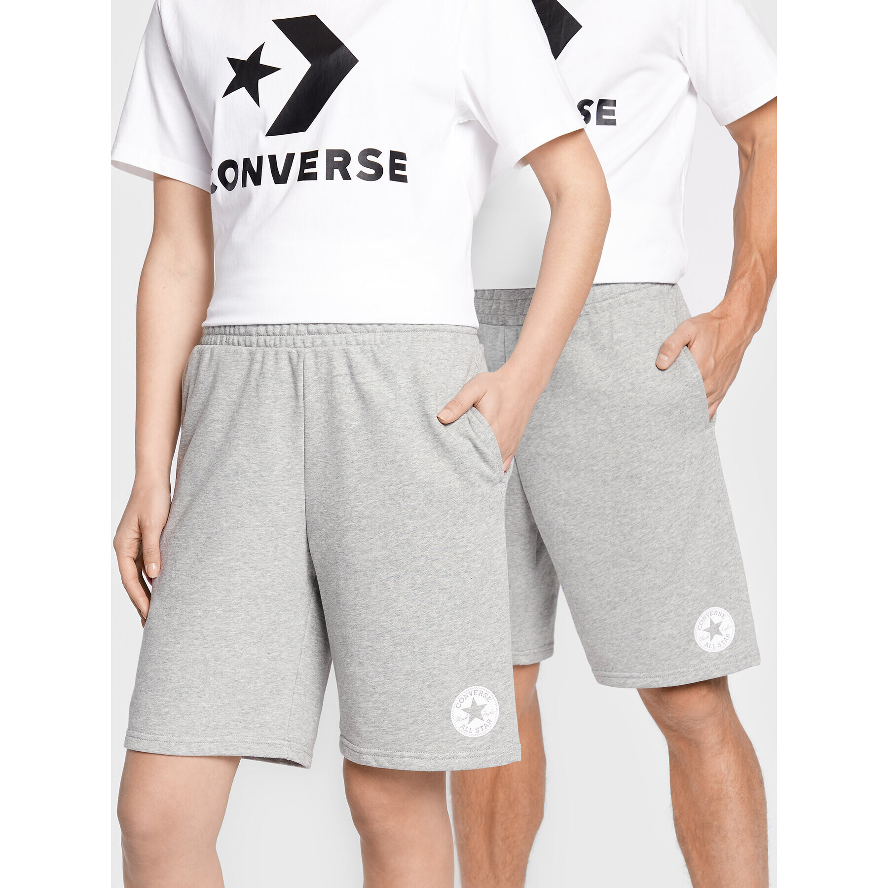 Converse Спортни шорти Unisex 10023860-A01 Сив Regular Fit - Pepit.bg