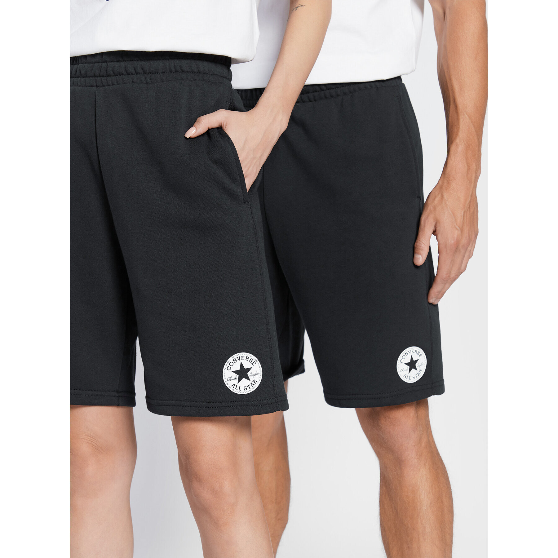 Converse Спортни шорти Unisex 10023860-A02 Черен Regular Fit - Pepit.bg