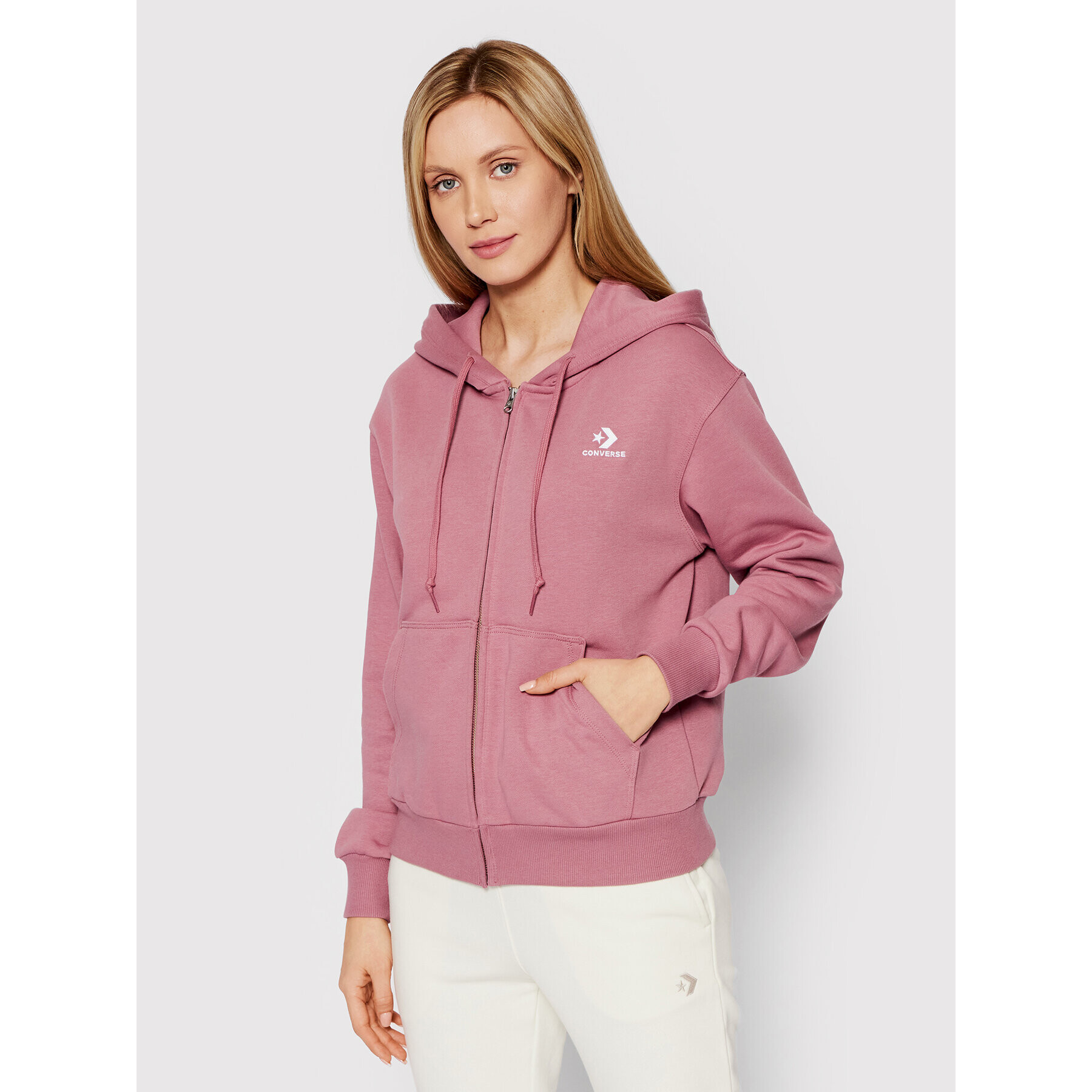 Converse Суитшърт 10019443-A14 Розов Regular Fit - Pepit.bg