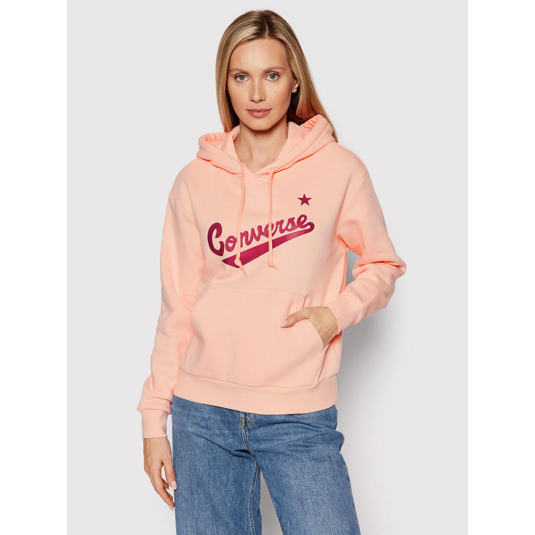 Converse Суитшърт 10022011-A04 Розов Regular Fit - Pepit.bg