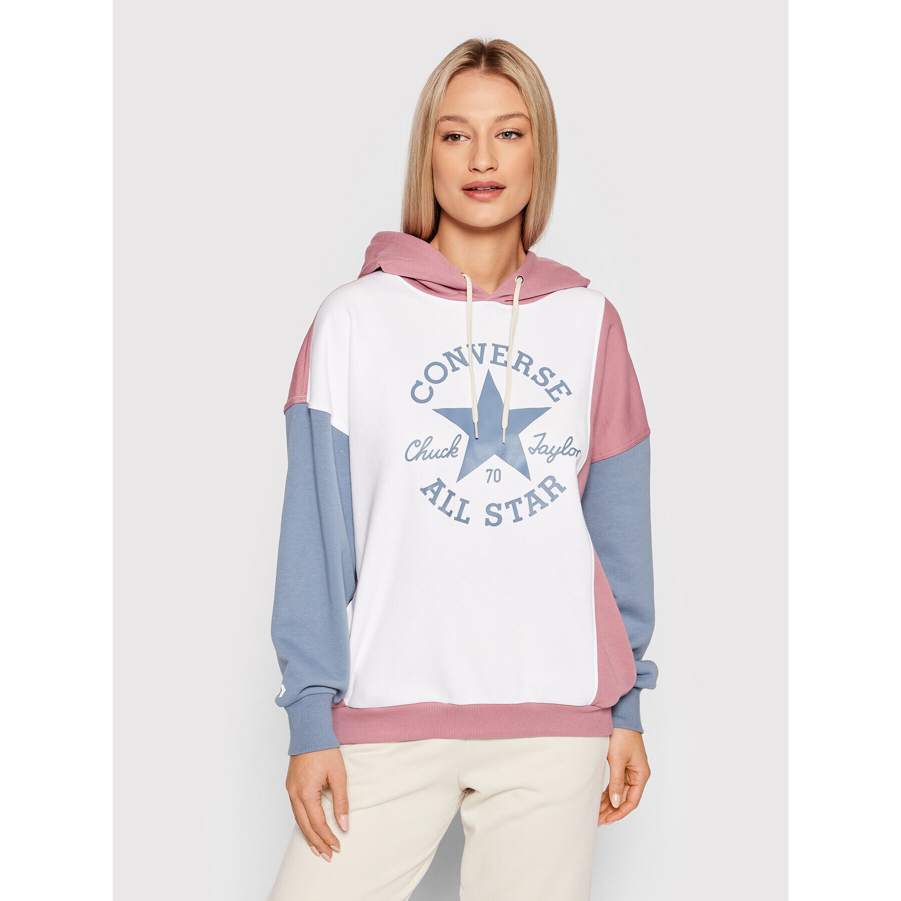 Converse Суитшърт Color-Blocked 10022963-A01 Цветен Oversize - Pepit.bg