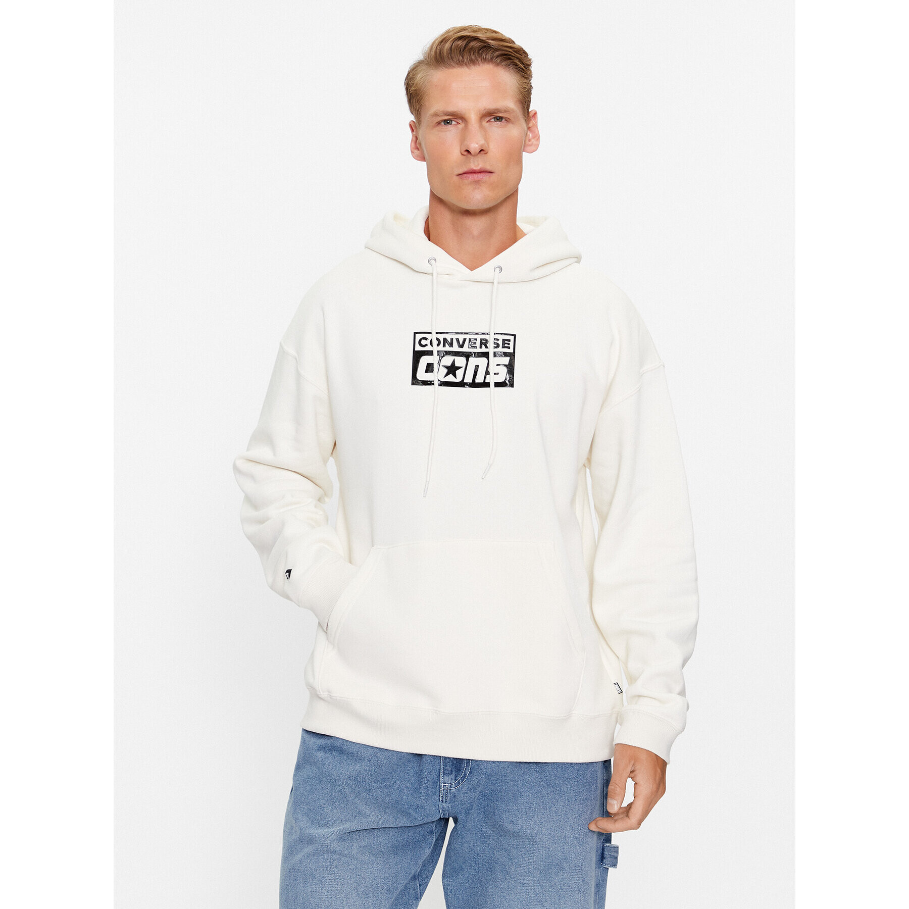 Converse Суитшърт Cons Hoodie Bb 10024013-A07 Екрю Regular Fit - Pepit.bg