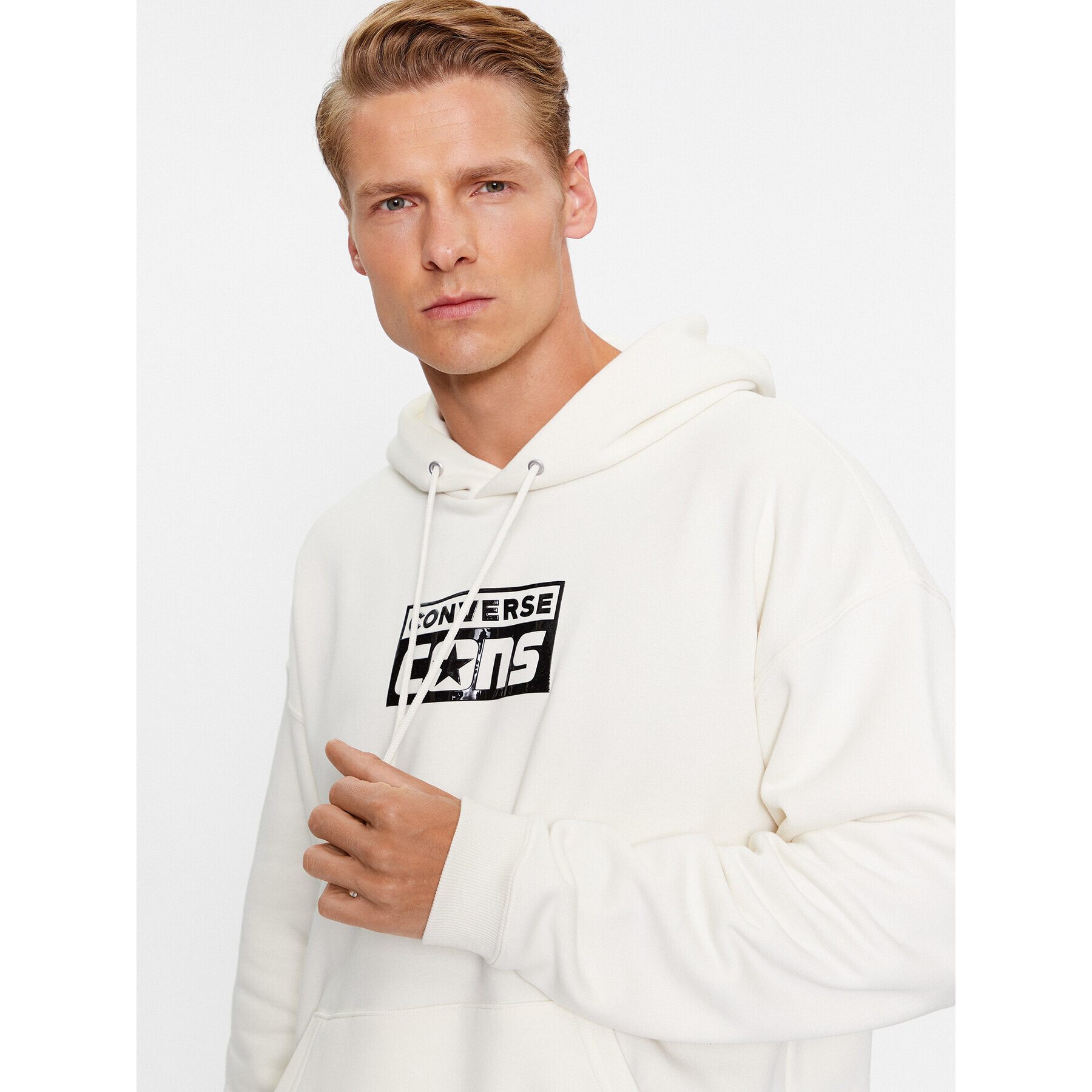 Converse Суитшърт Cons Hoodie Bb 10024013-A07 Екрю Regular Fit - Pepit.bg